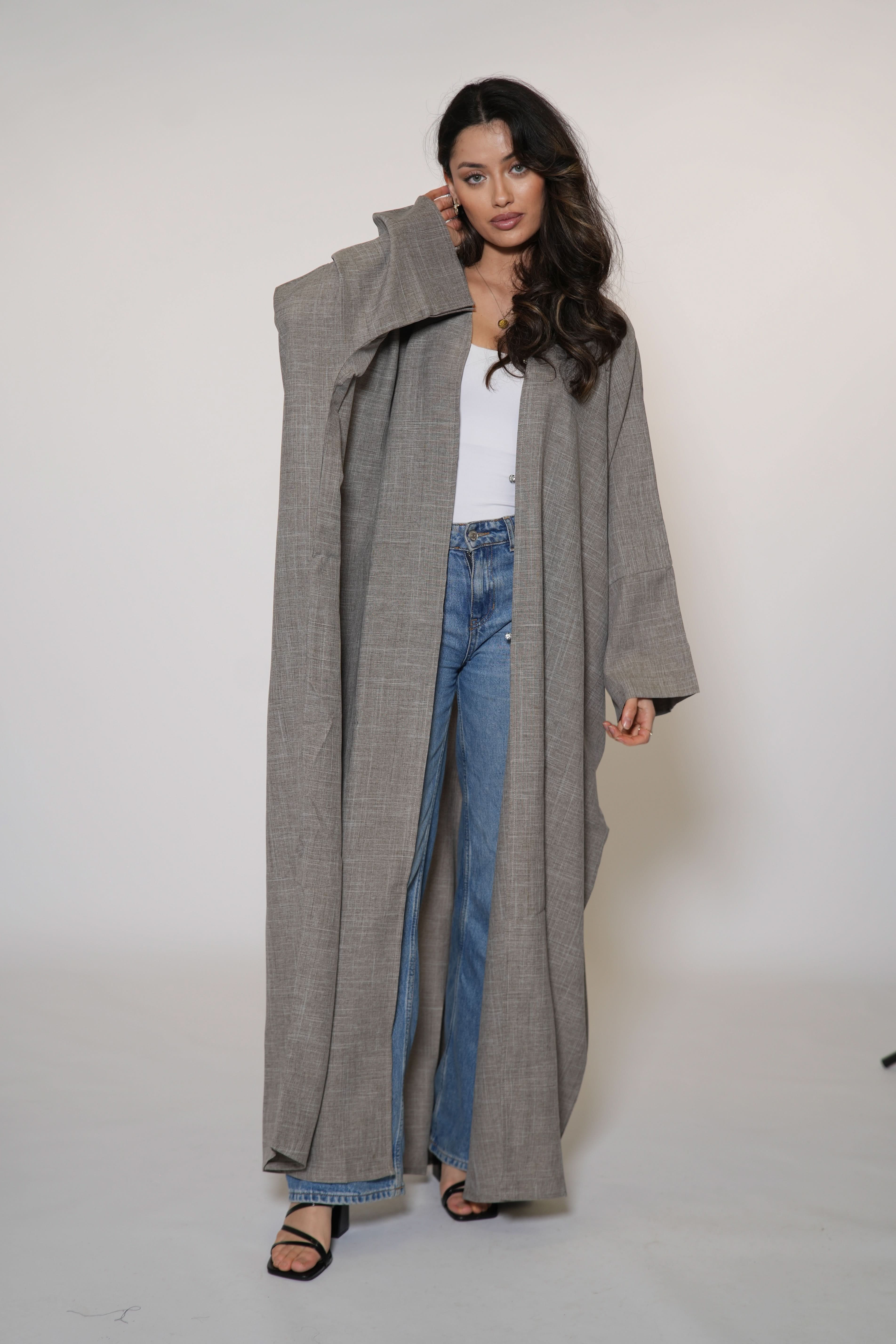 Linen Abaya/Kimono - venge - Losyana.Shop