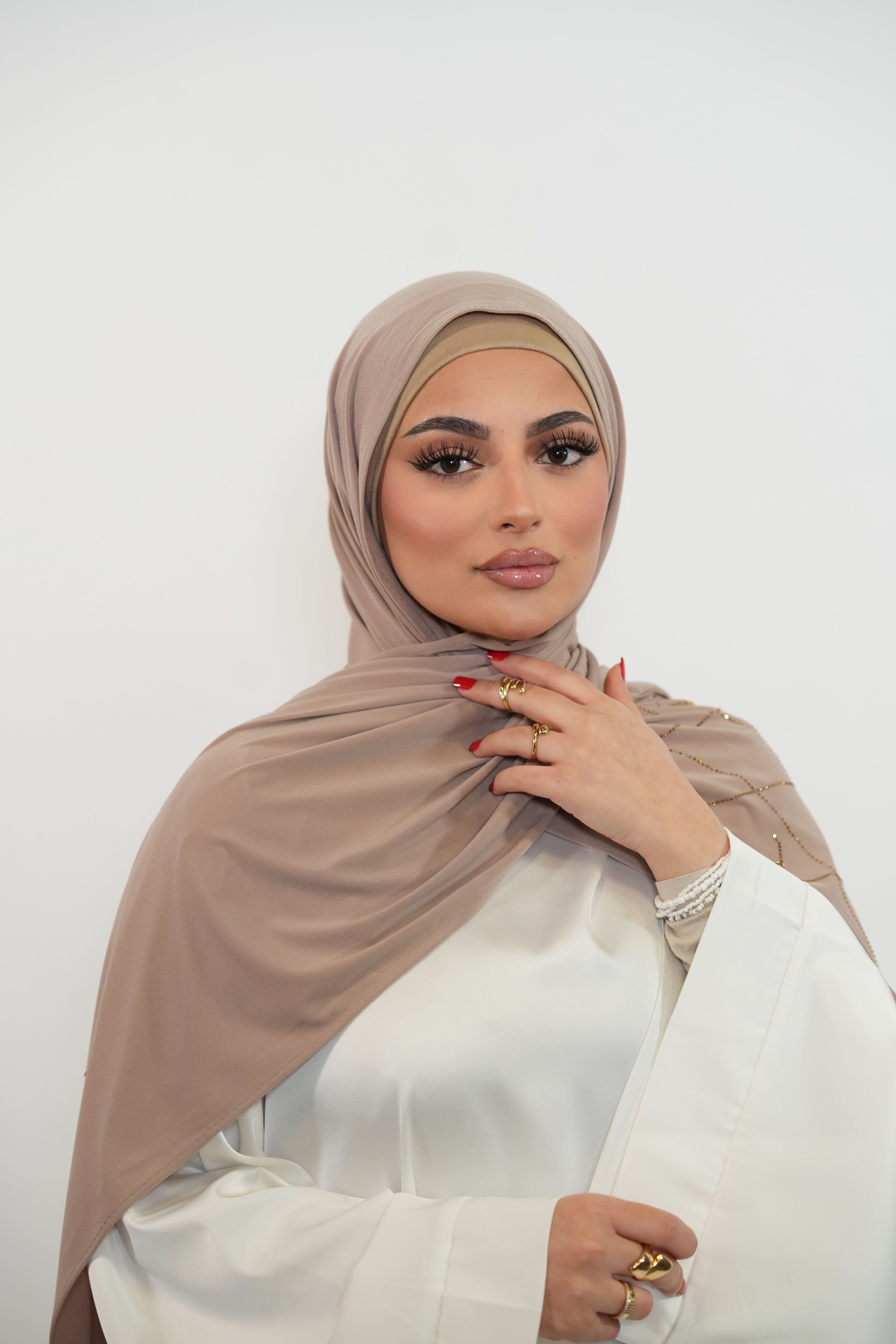 Premium Jersey Strass “L” - sandy beige - Losyana.Shop