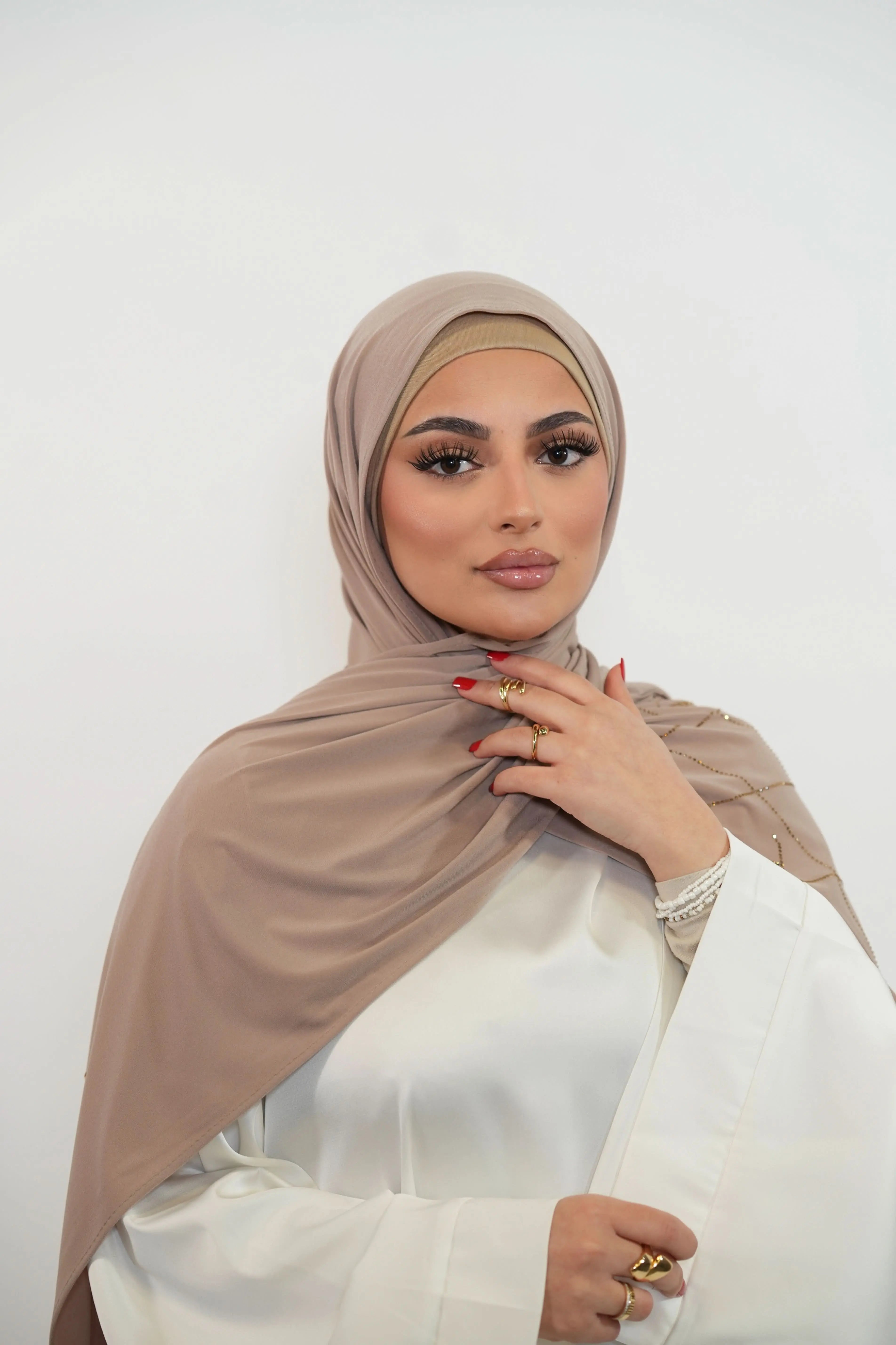 Premium Jersey Strass “L” - sandy beige - Losyana.Shop