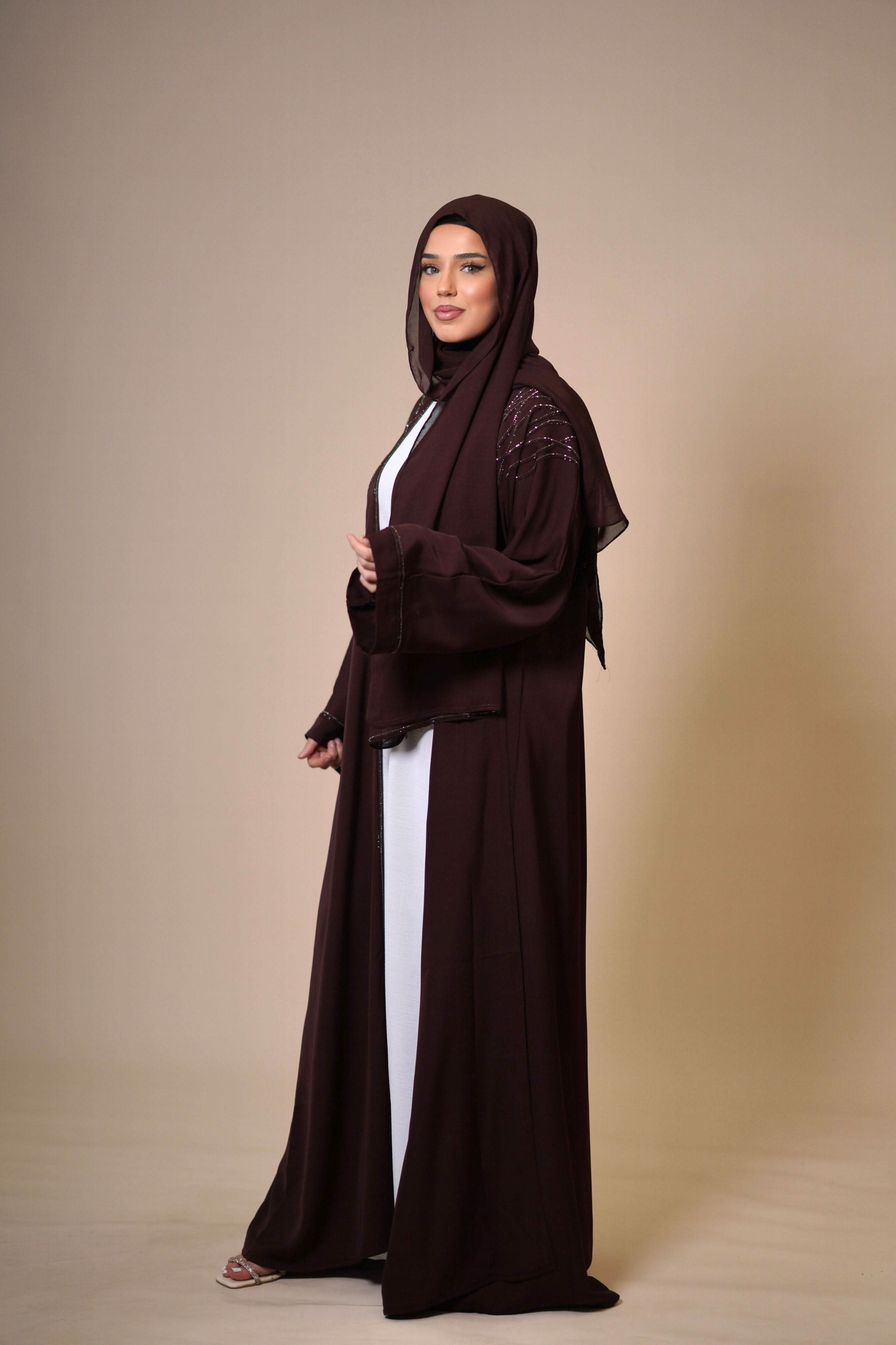 Outlet Emirate abaya - brown sugar - Losyana.Shop
