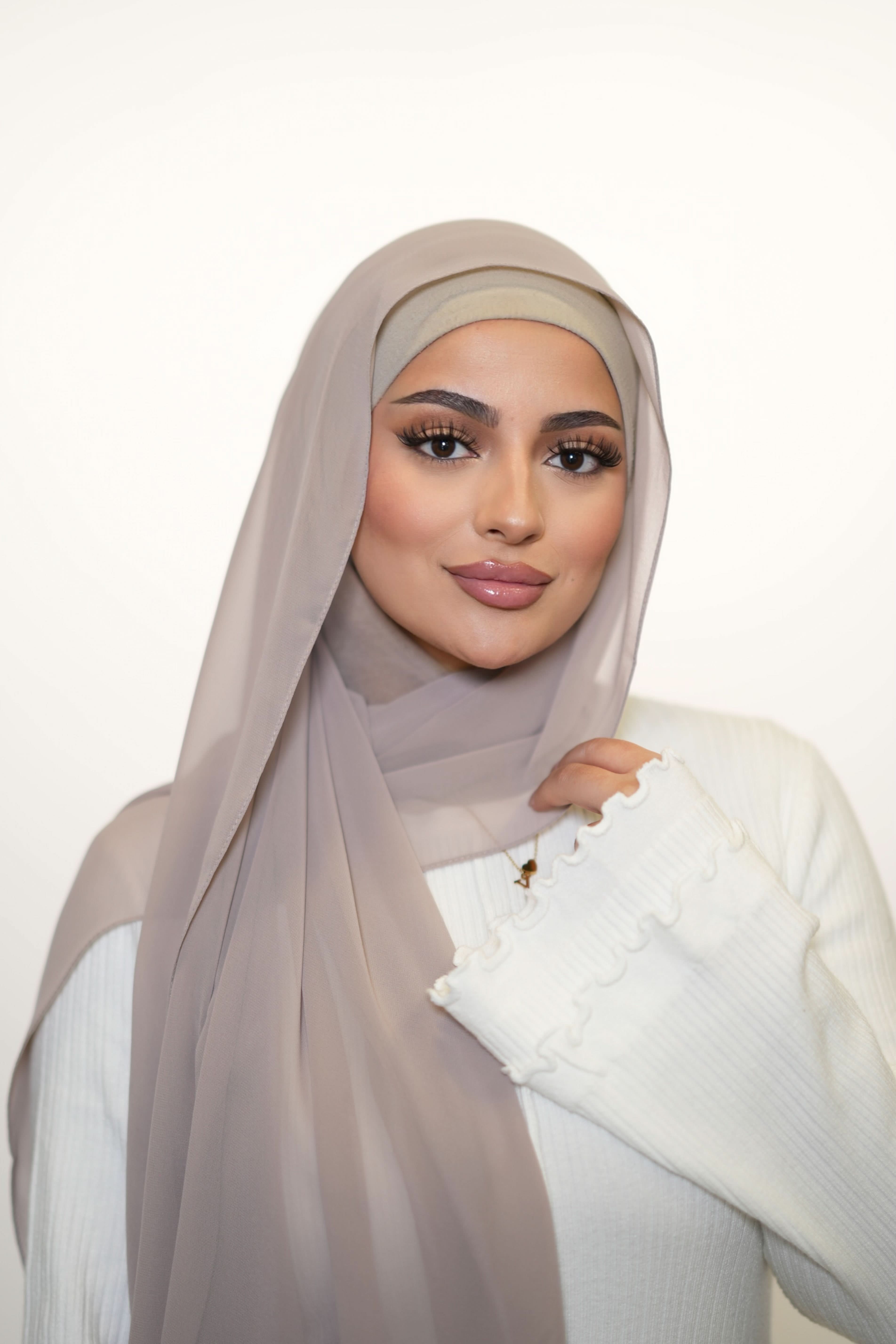 Chiffon - ashy beige - Losyana.Shop