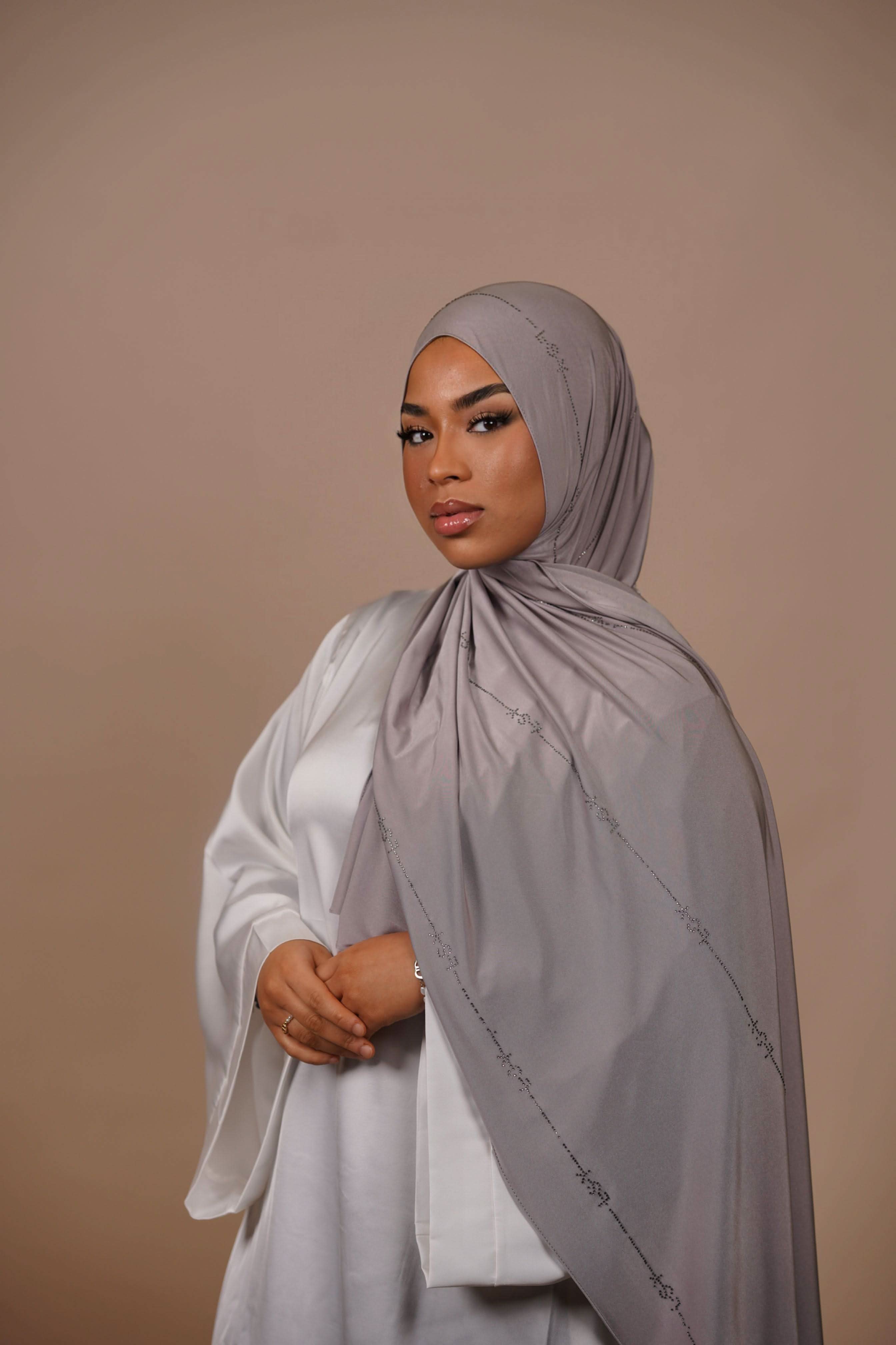 LSY Satin Premium Jersey - silver grey - Losyana.Shop