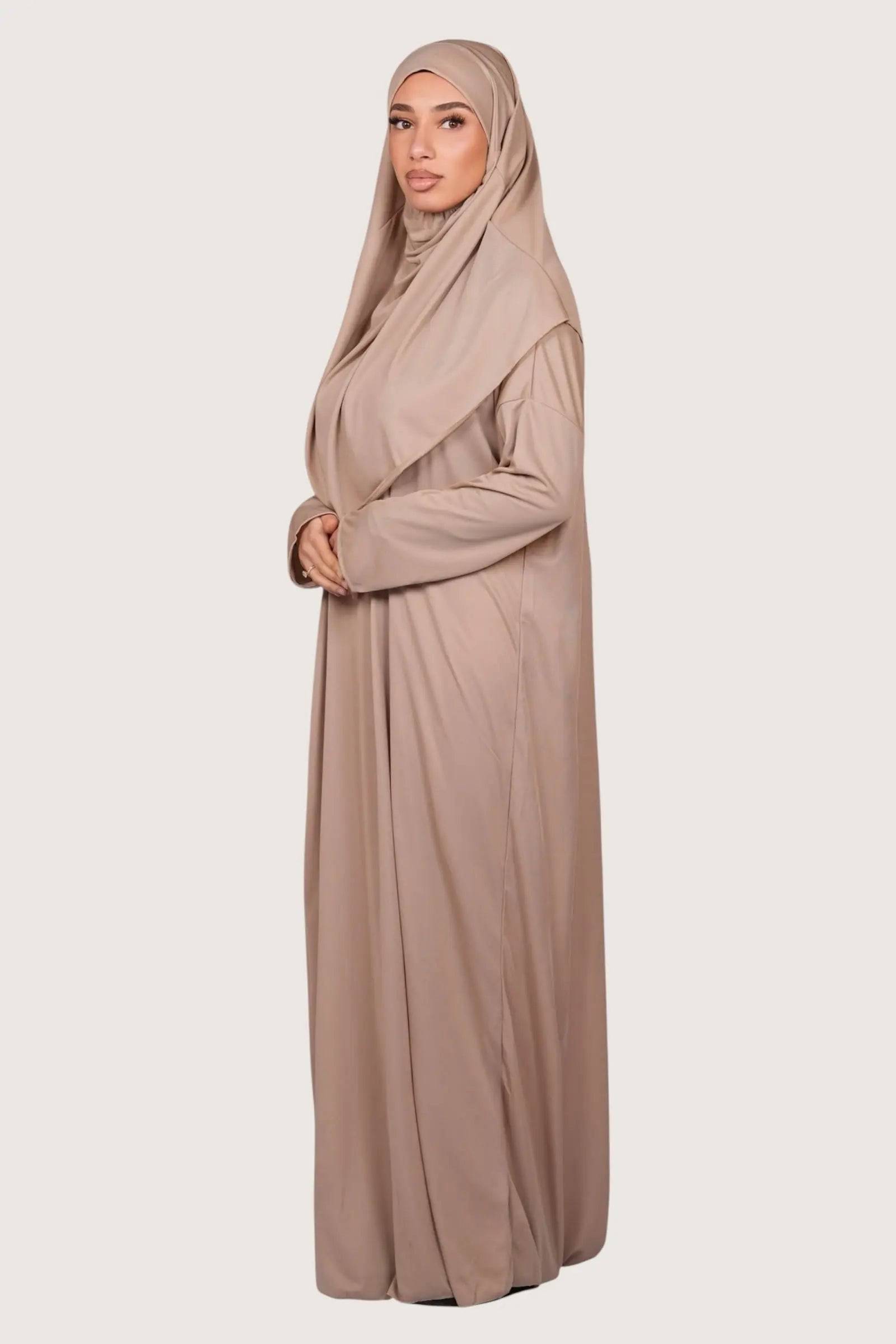 prayer dress jersey - beige Losyana.Shop