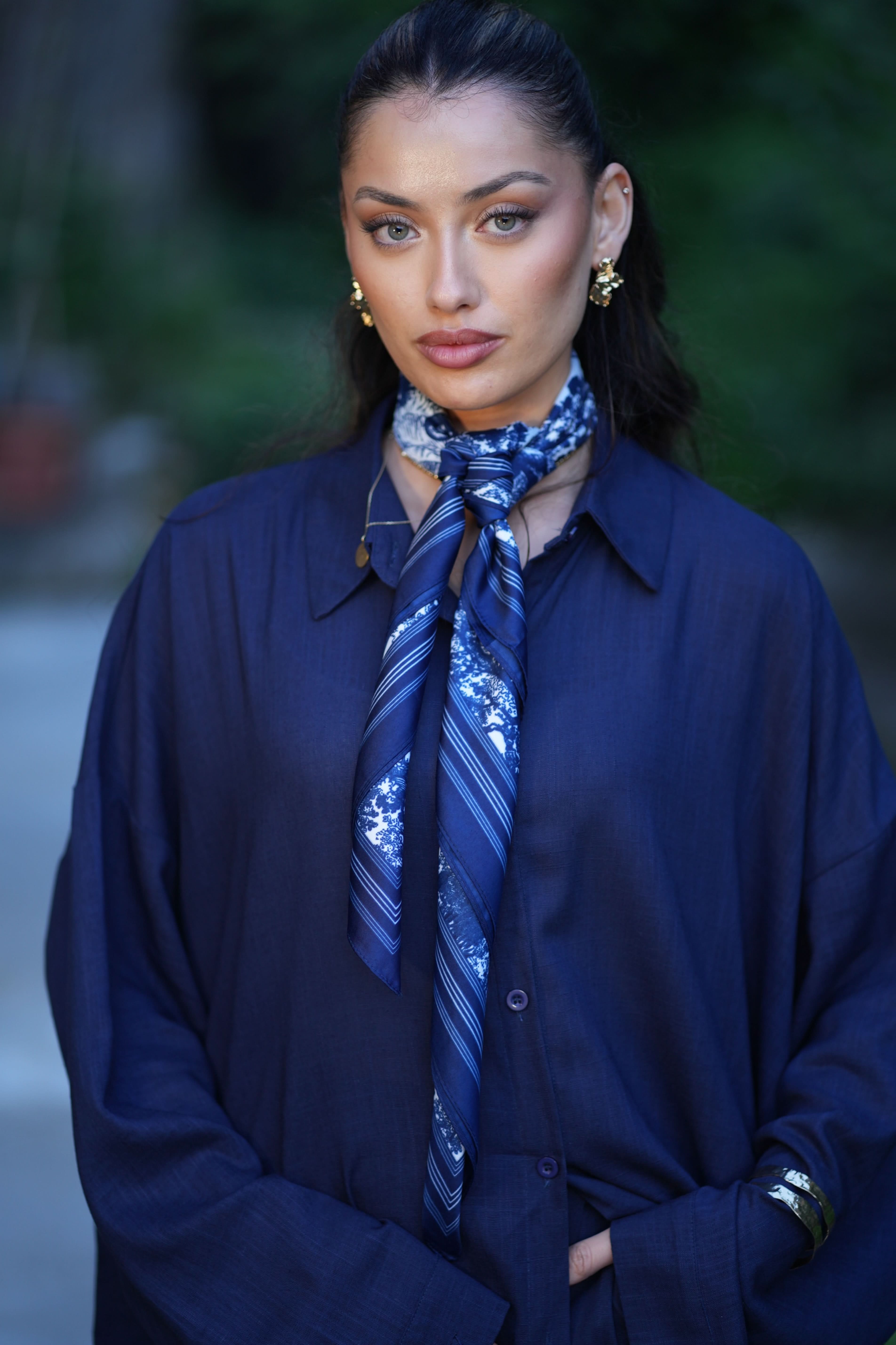 PALMA LINEN SET - NAVY - Losyana.Shop