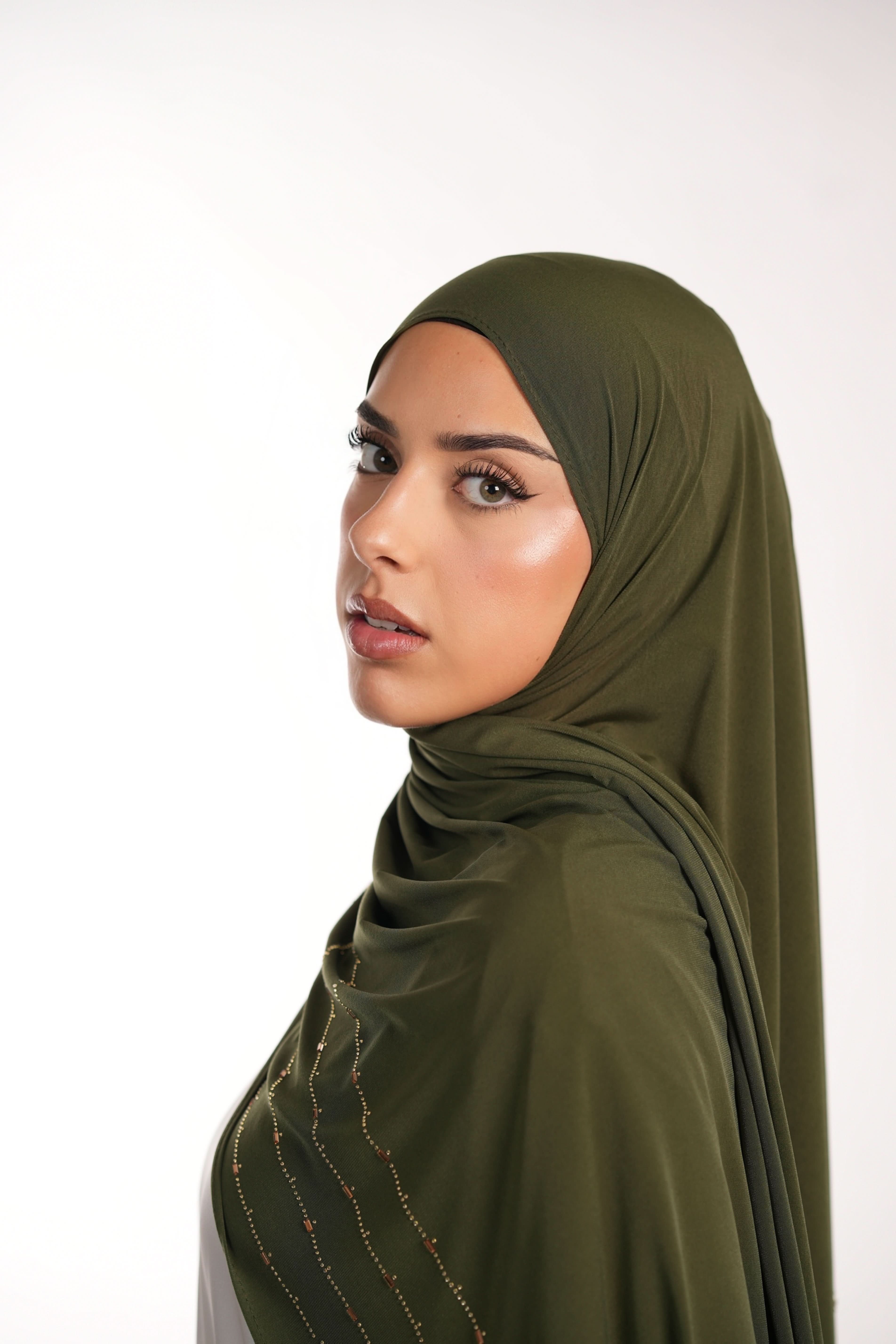 Premium Jersey Strass - army green - Losyana.Shop