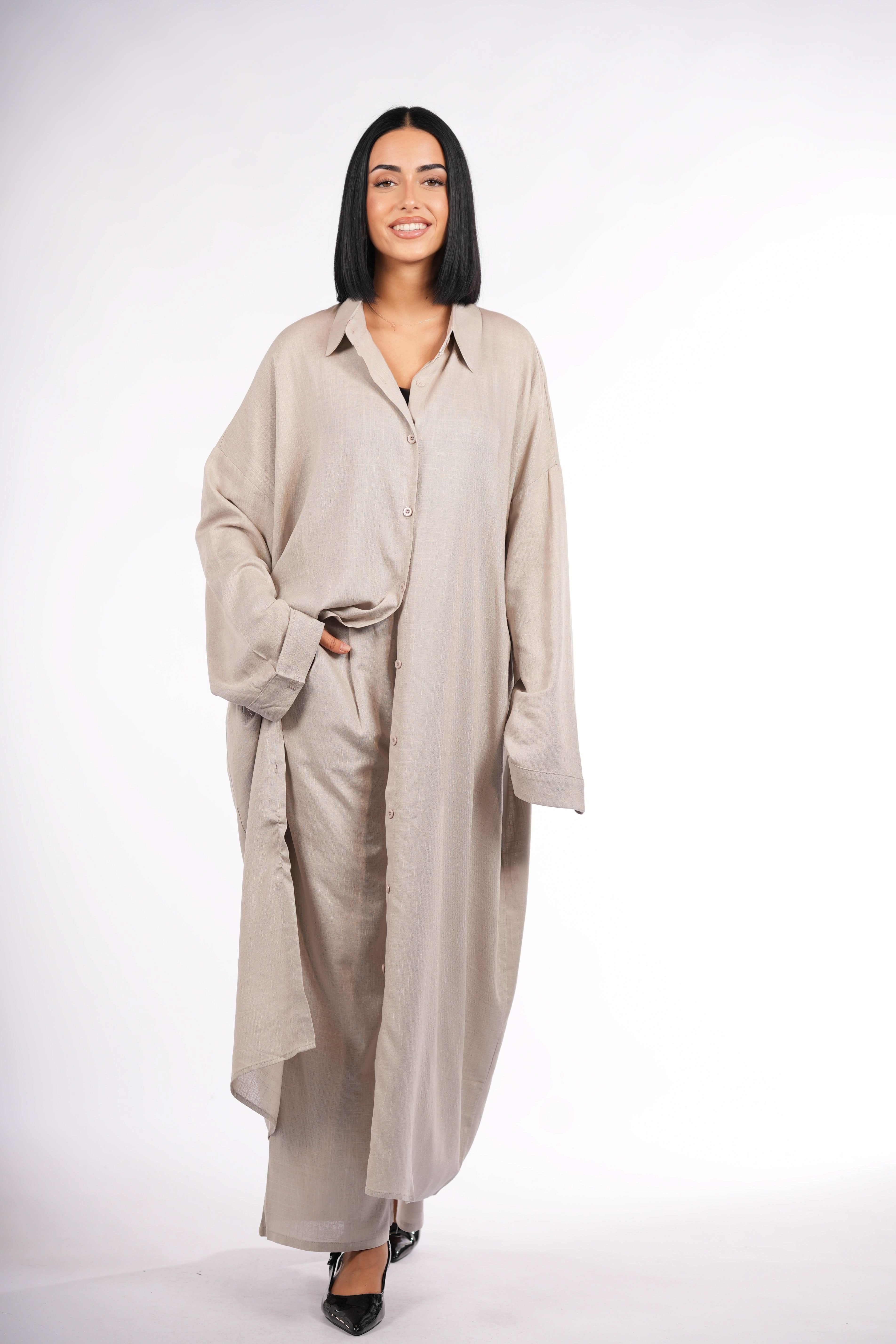 PALMA LINEN SET - COSTA CREAM - Losyana.Shop