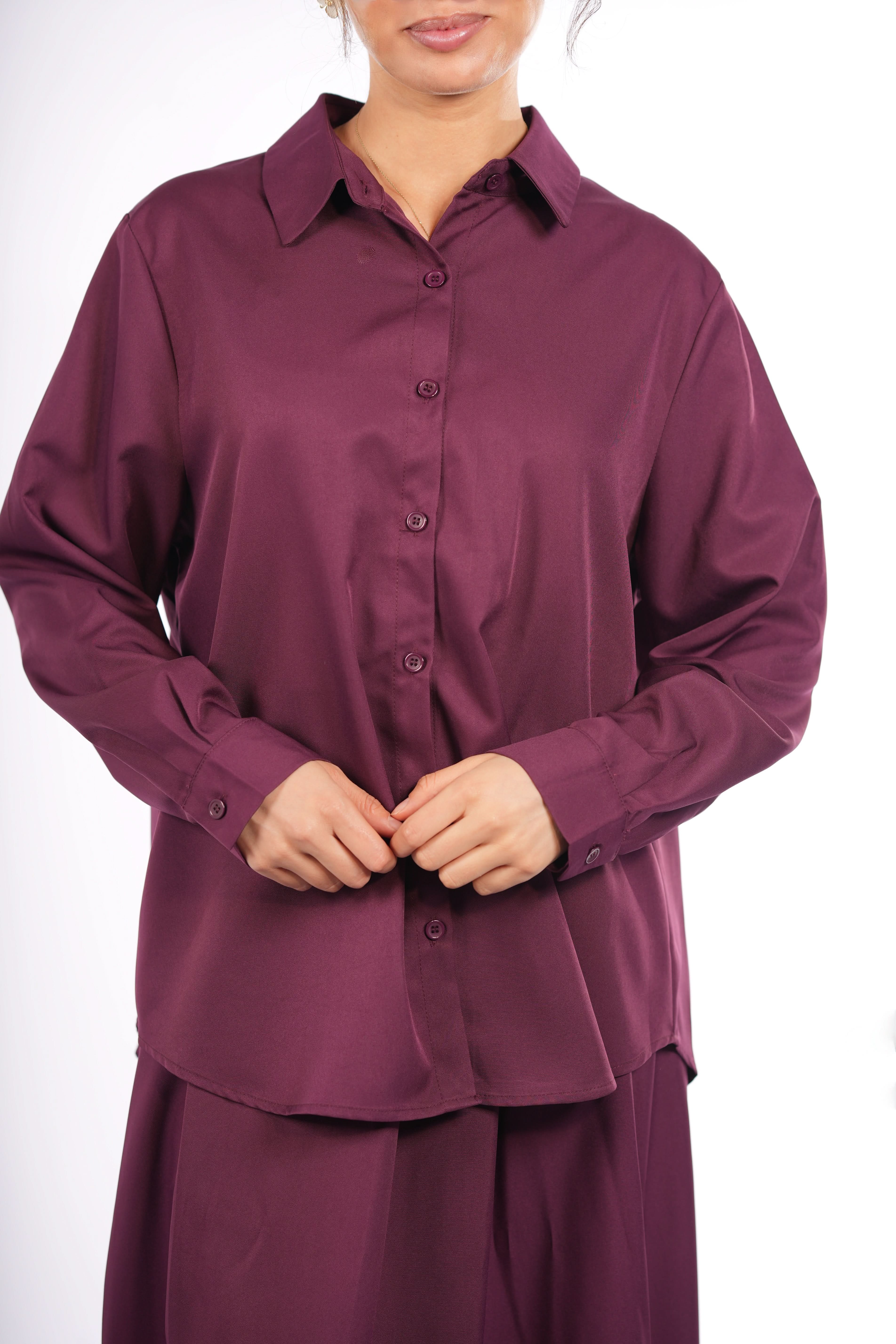 timeless blouse - eggplant - Losyana.Shop