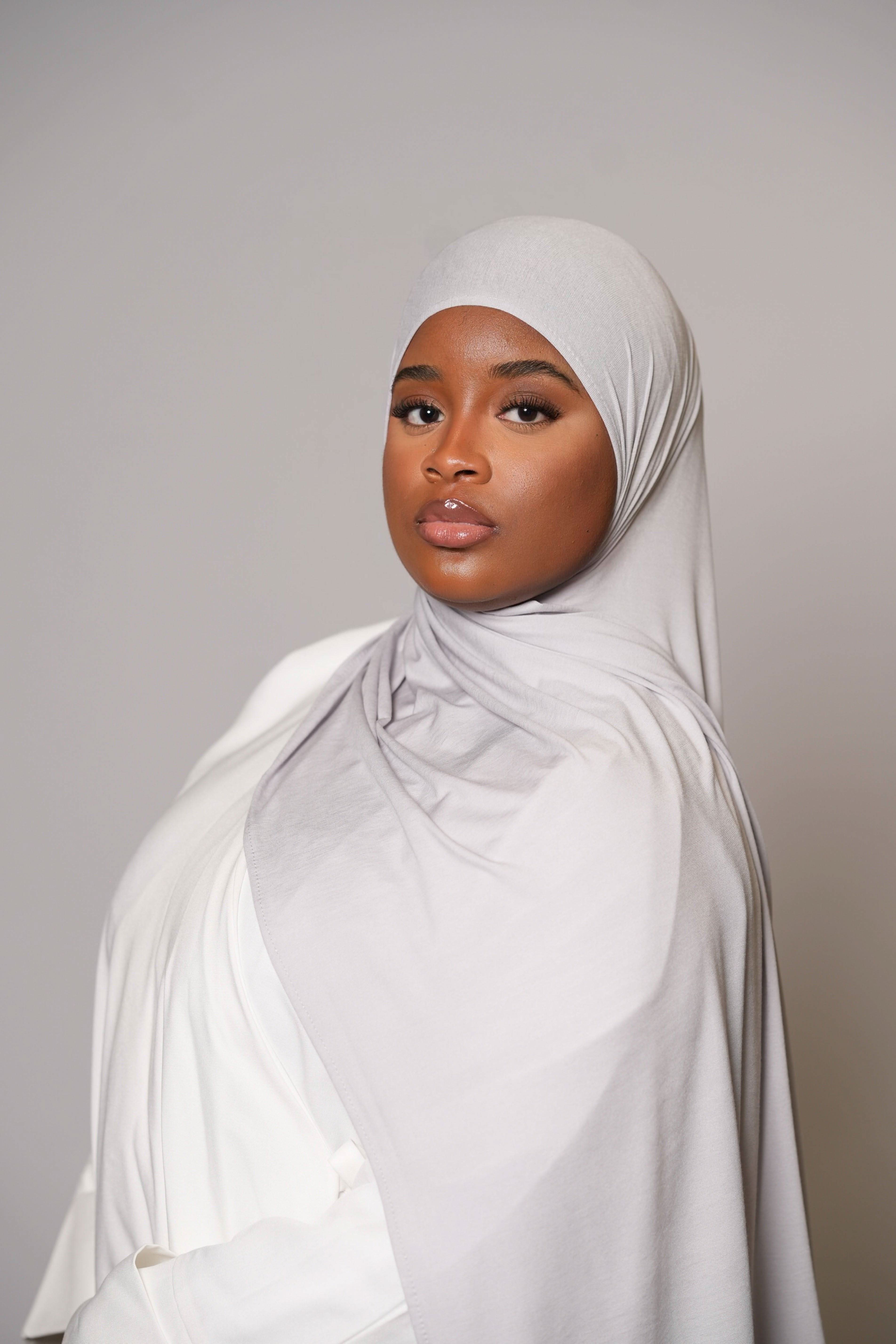 Premium Bamboo Jersey - silvery white - Losyana.Shop