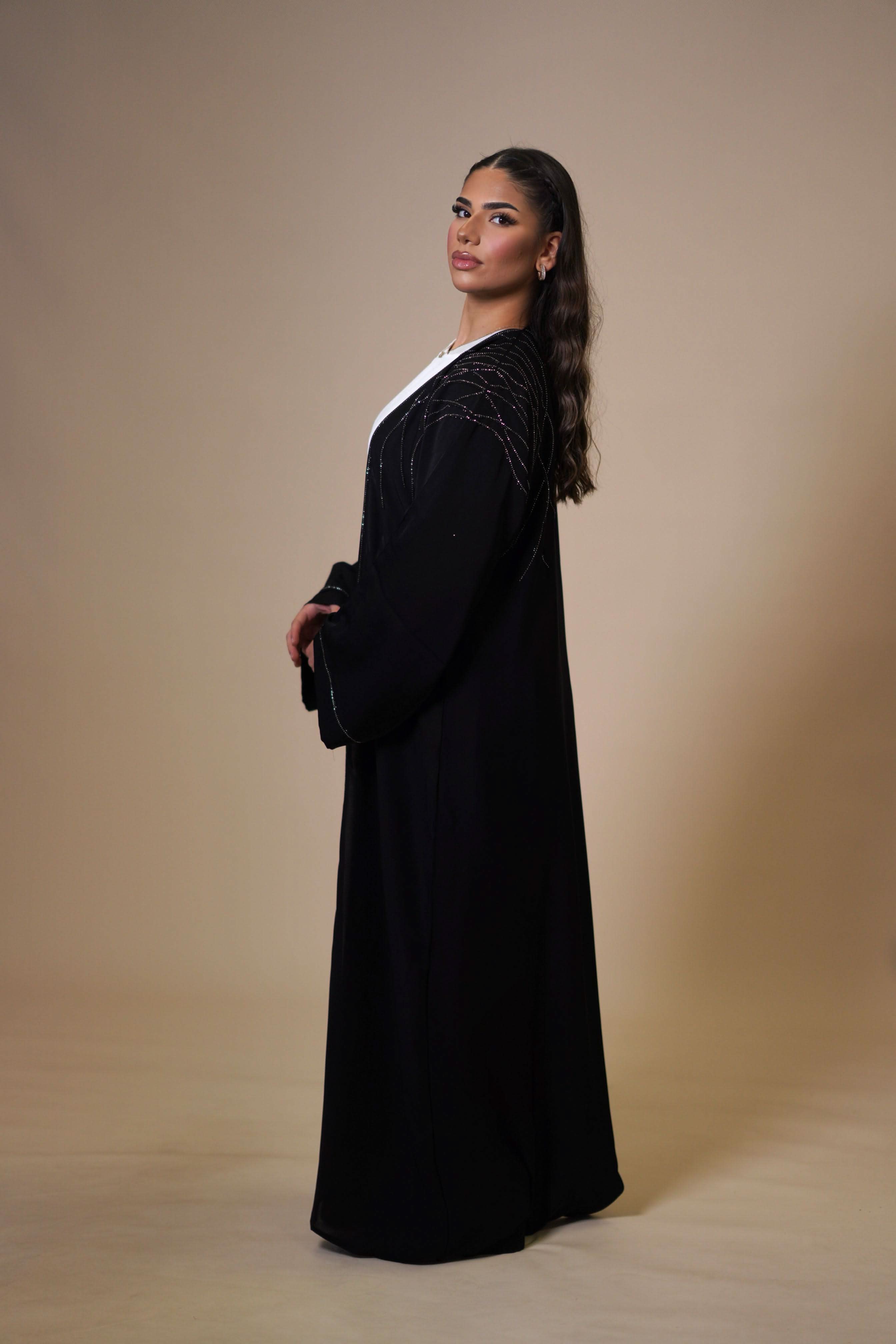 Outlet Emirate abaya - black - Losyana.Shop