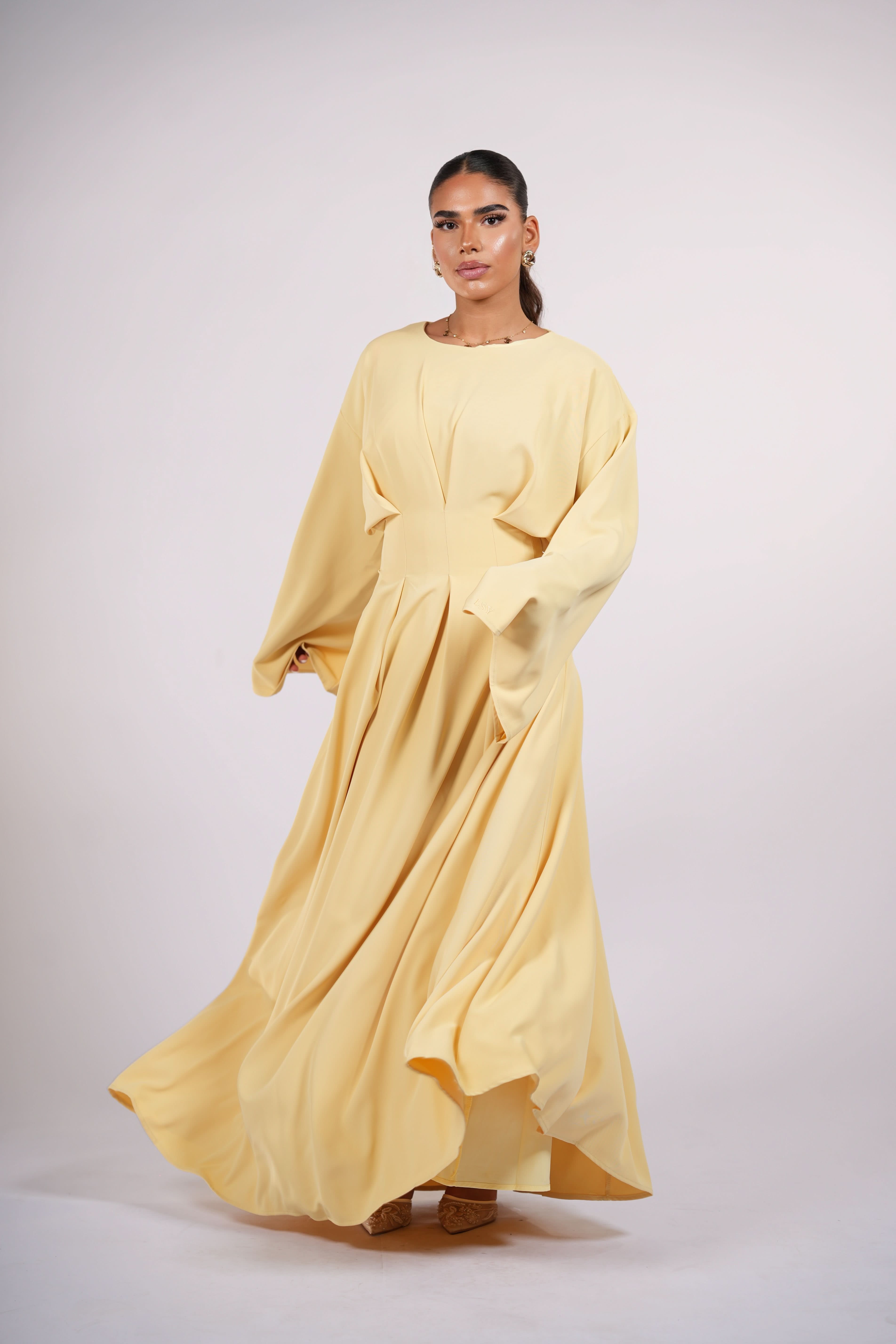 the corset dress - butter yellow - Losyana.Shop