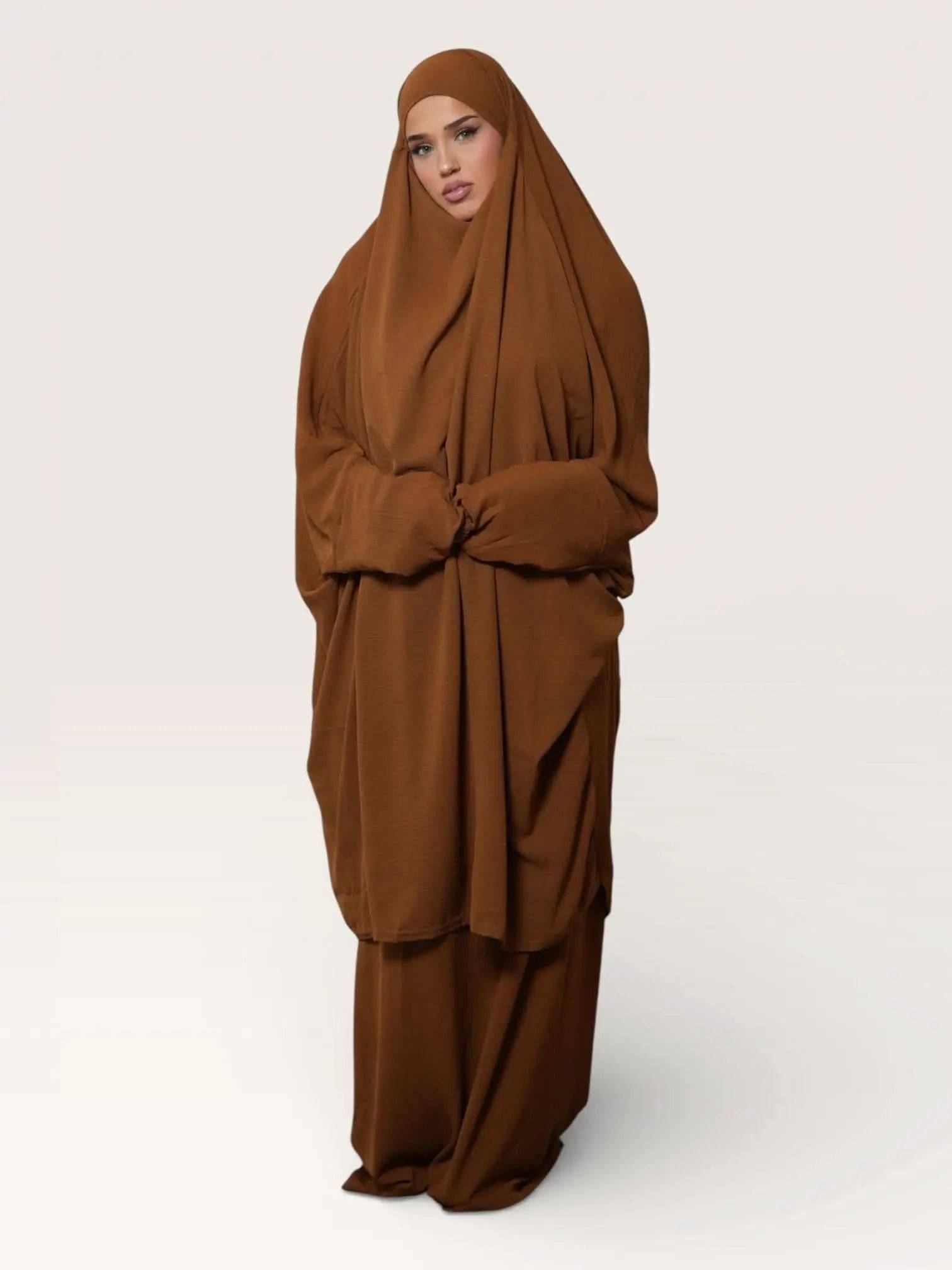 jazz jilbab - bronze - Losyana.Shop