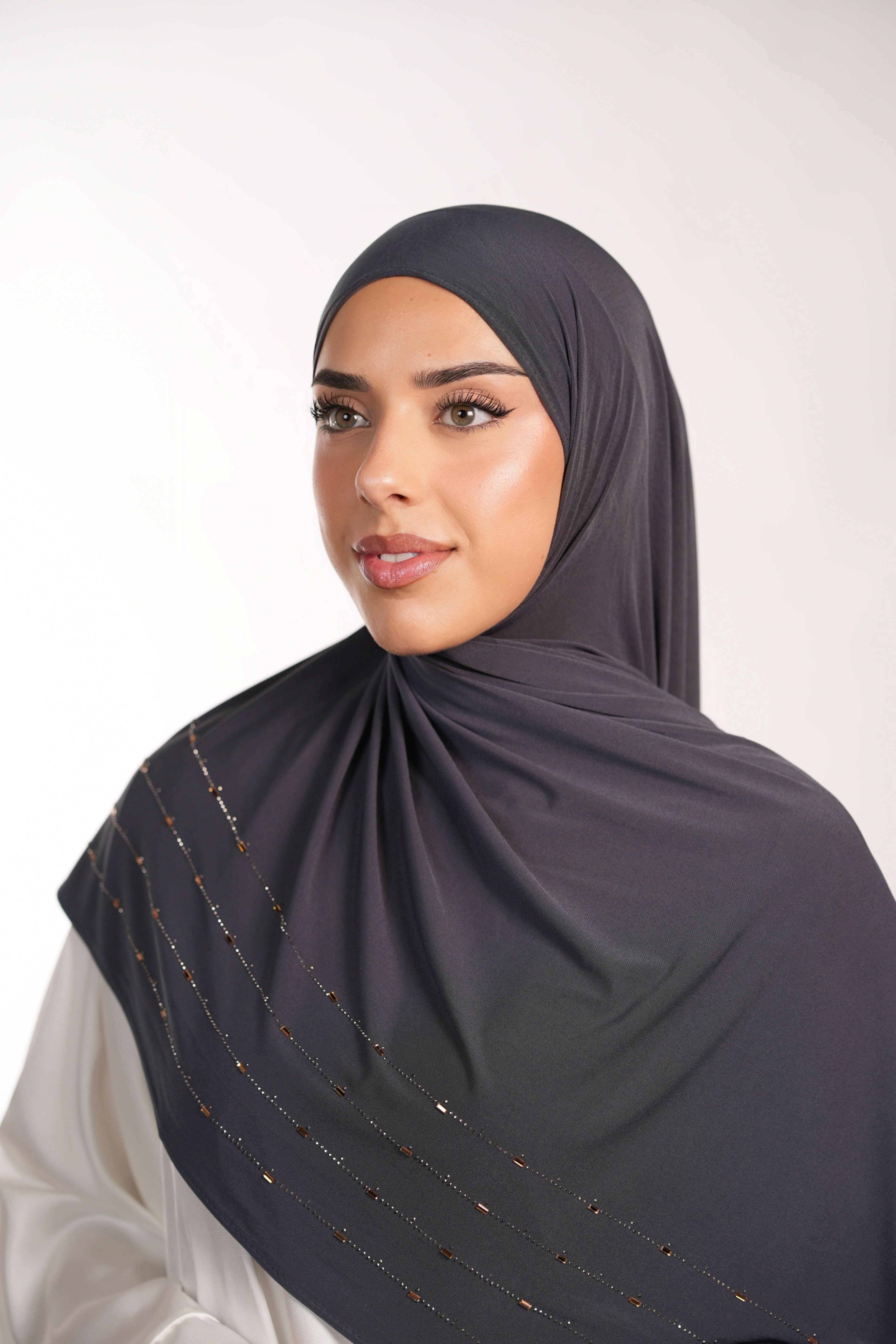 Premium Jersey Strass - dark grey - Losyana.Shop