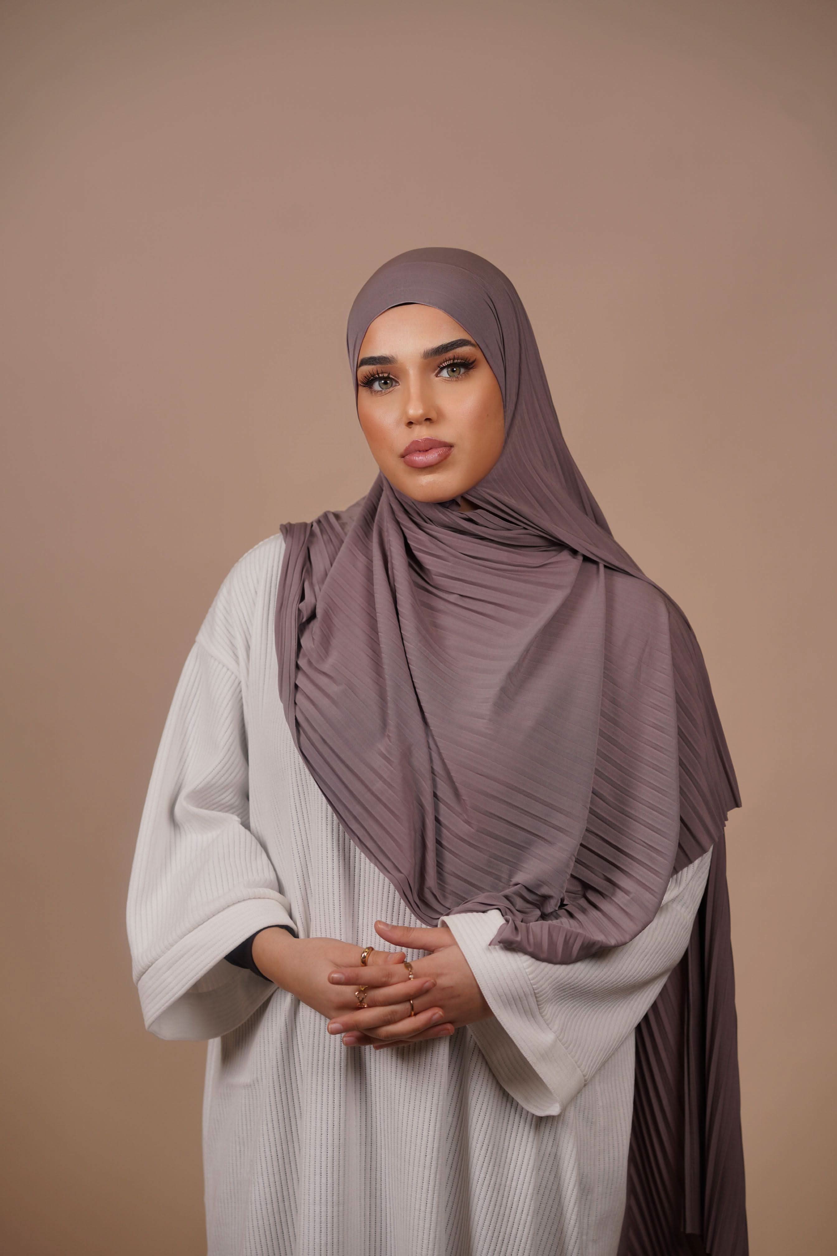 Plissé Hijab - mocca brown - Losyana.Shop