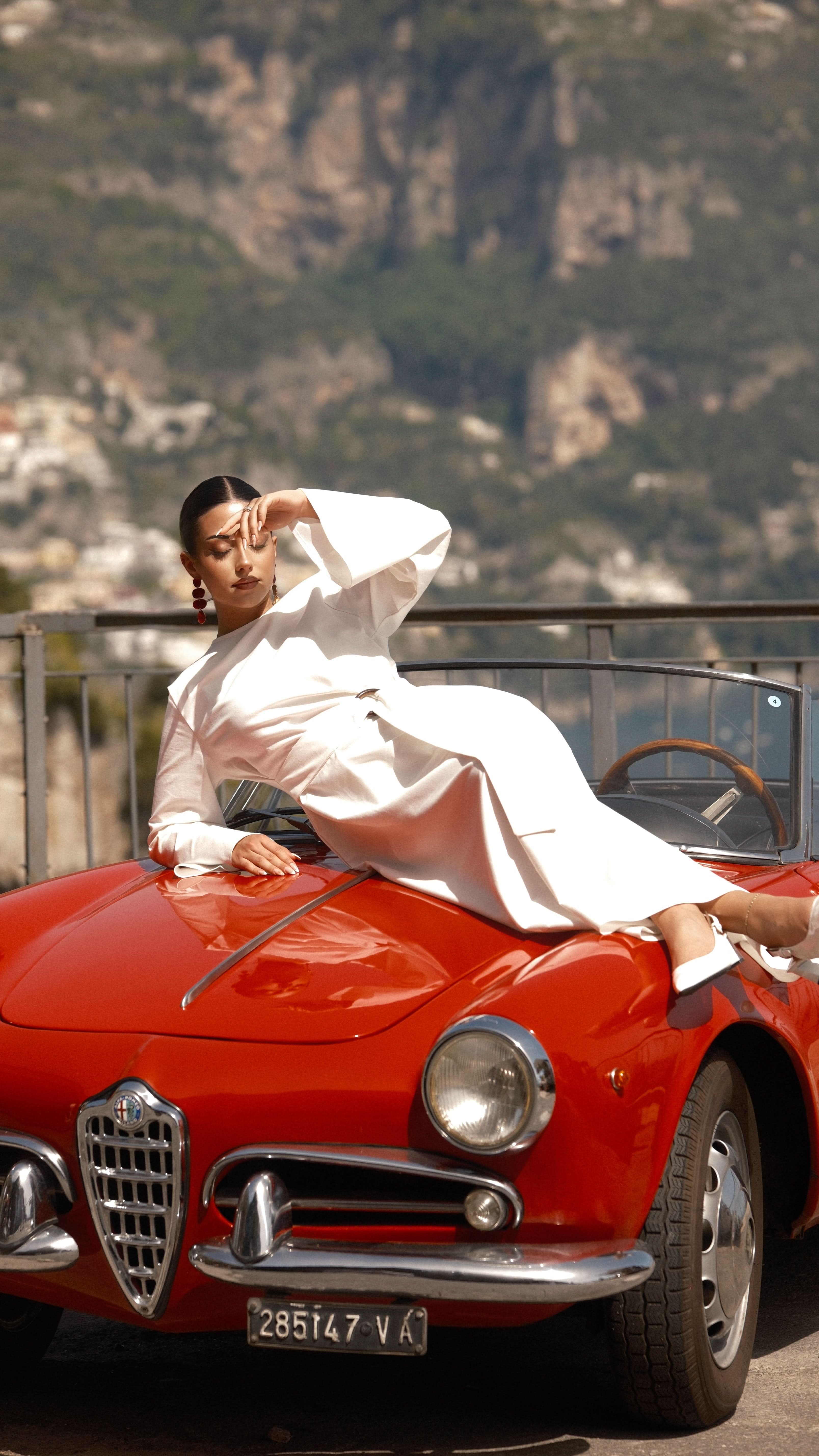 AMALFI LINEN DRESS - WHITE - Losyana.Shop