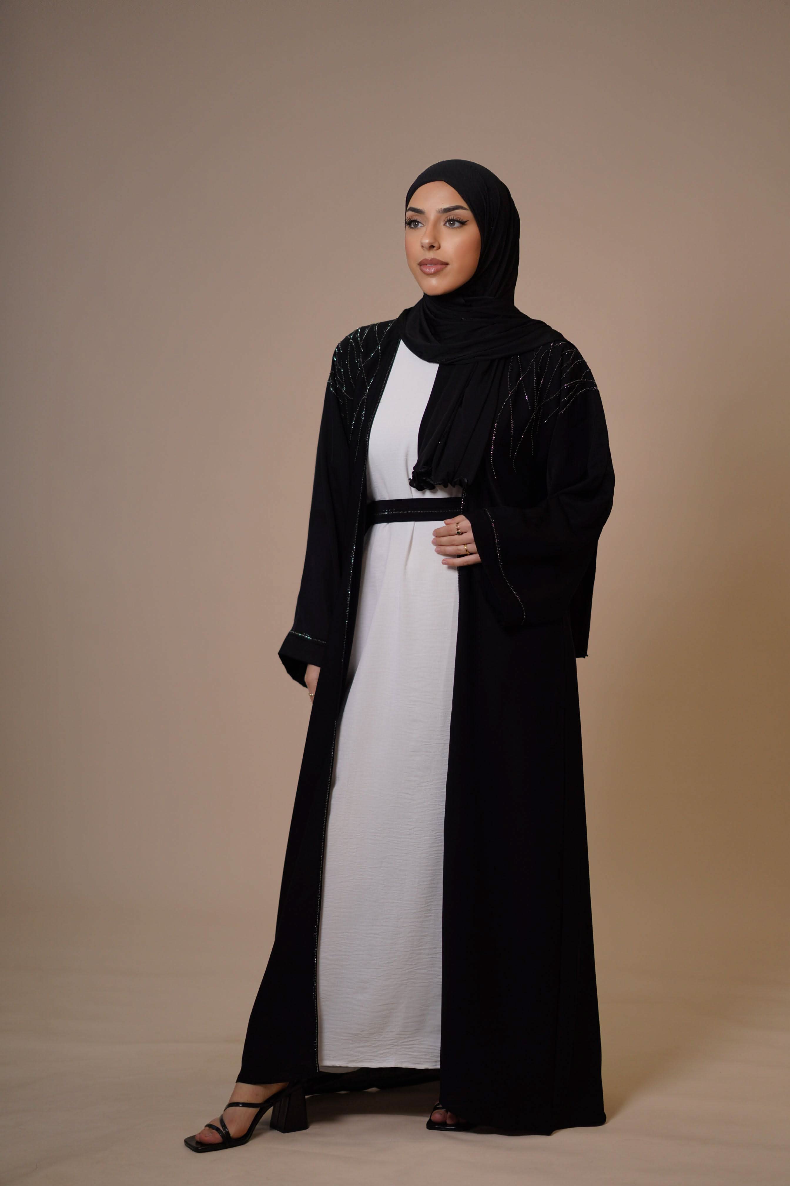 Outlet Emirate abaya - black - Losyana.Shop
