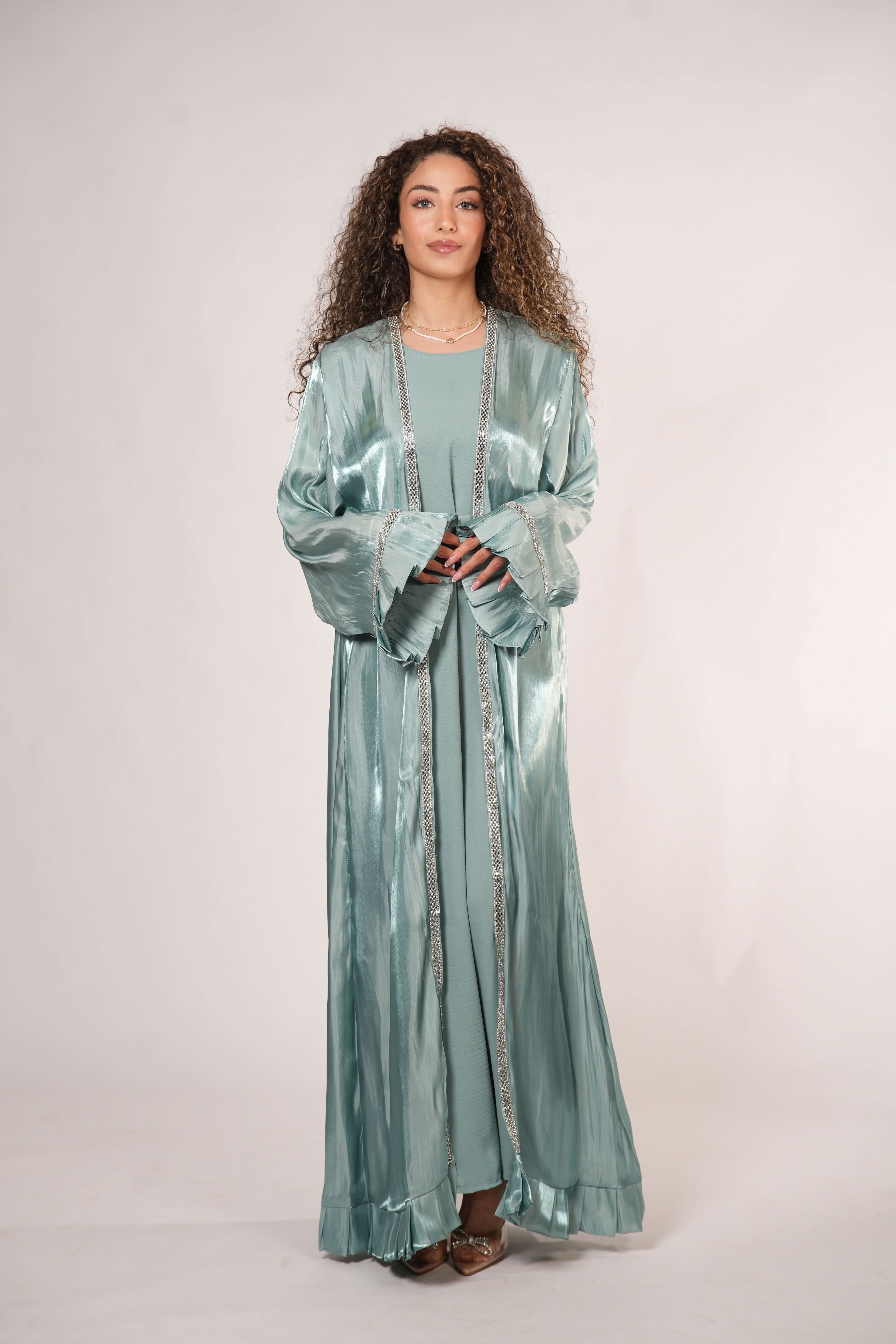 Emirate Abaya - Mint - Losyana.Shop