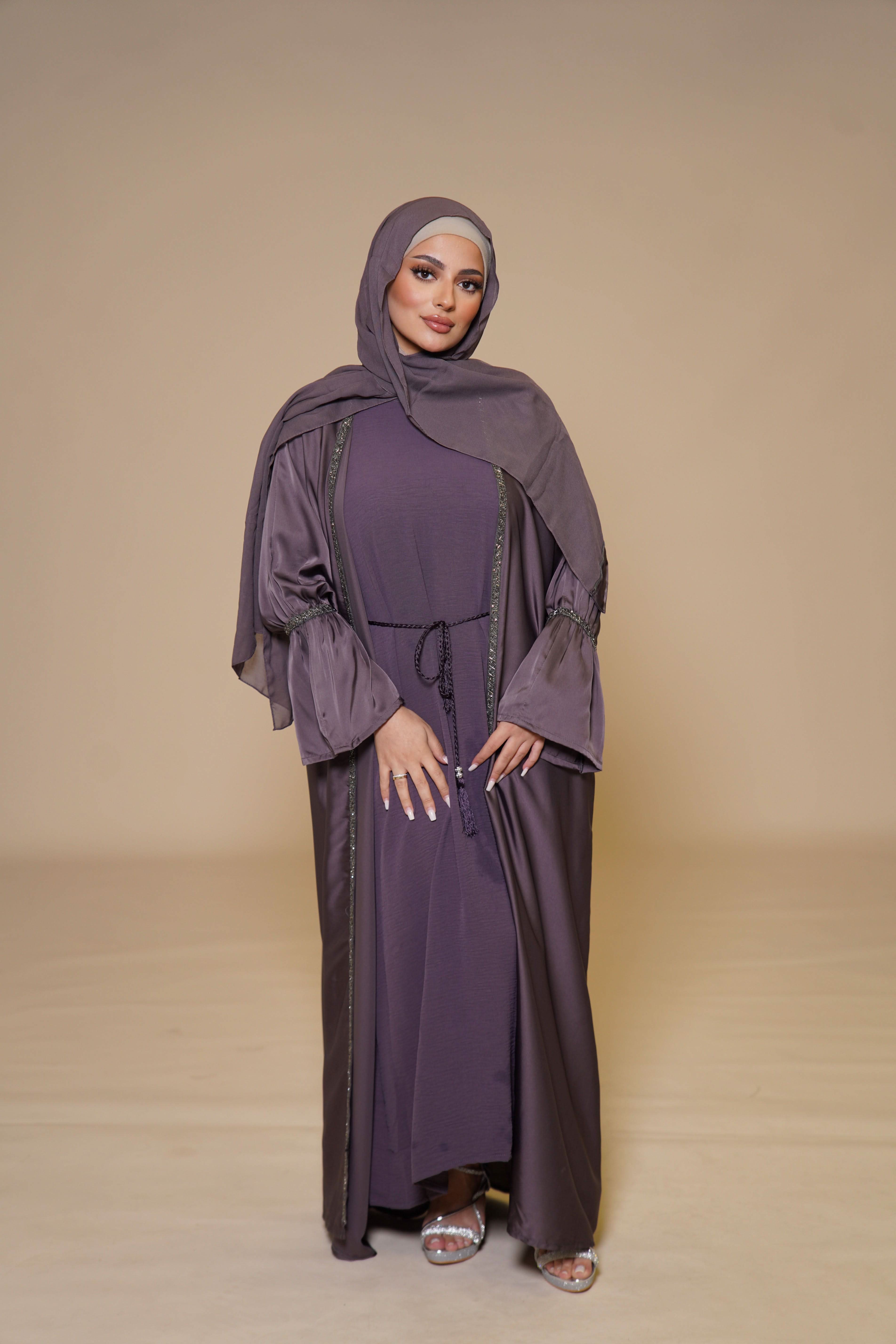 Satin Set - dark purple - Losyana.Shop