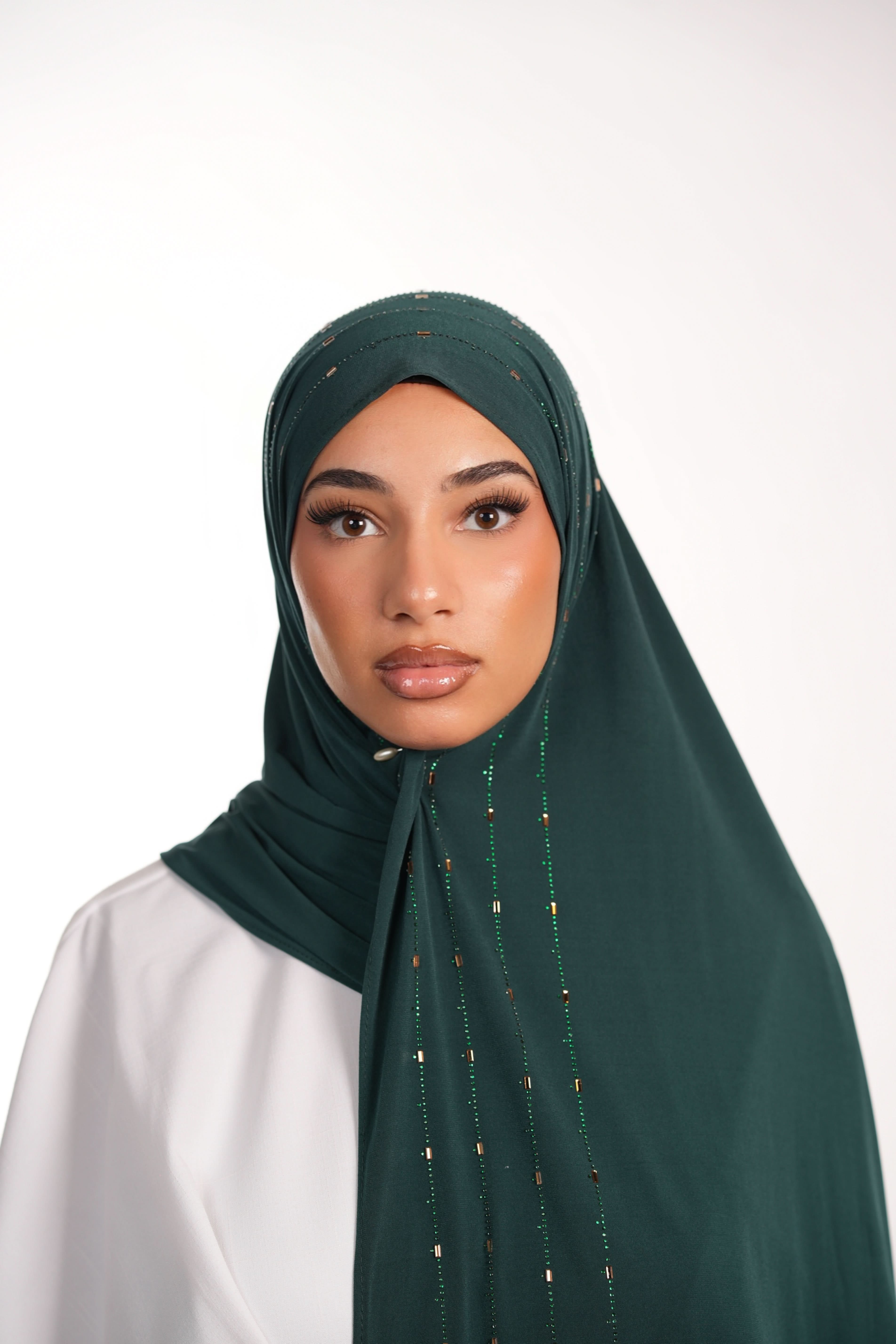 Premium Jersey Strass - royal green - Losyana.Shop