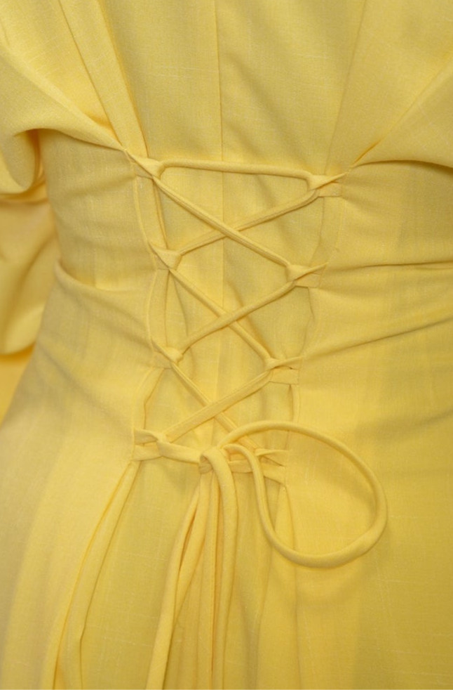 LA BALLEZA CORSET DRESS - LEMON - Losyana.Shop