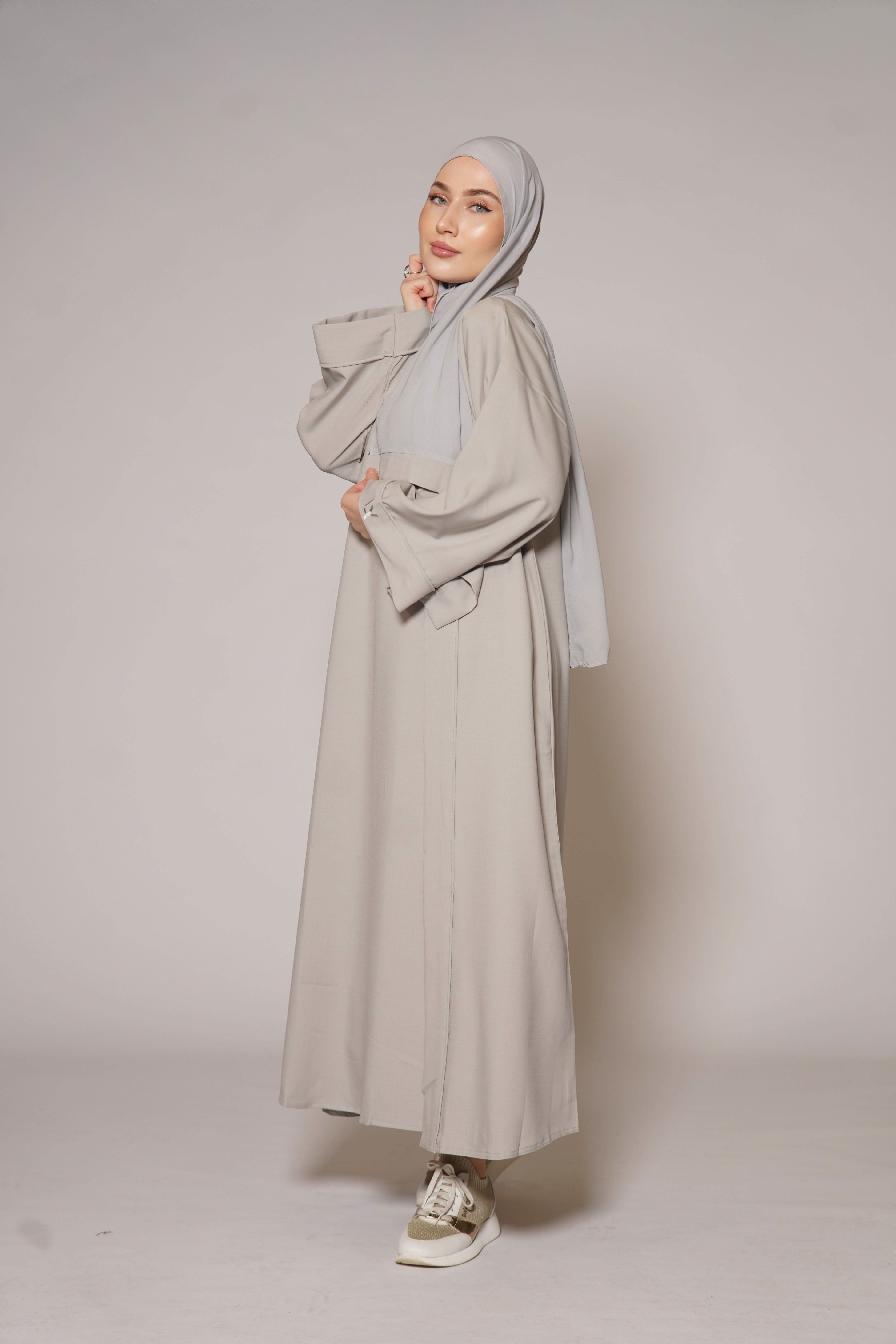 LY Linen Set - light grey - Losyana.Shop