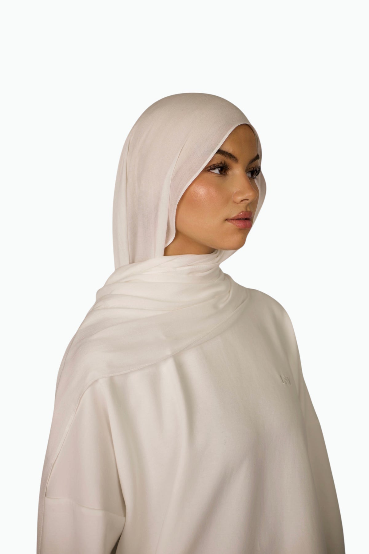 Lightweight Modal Hijab - White