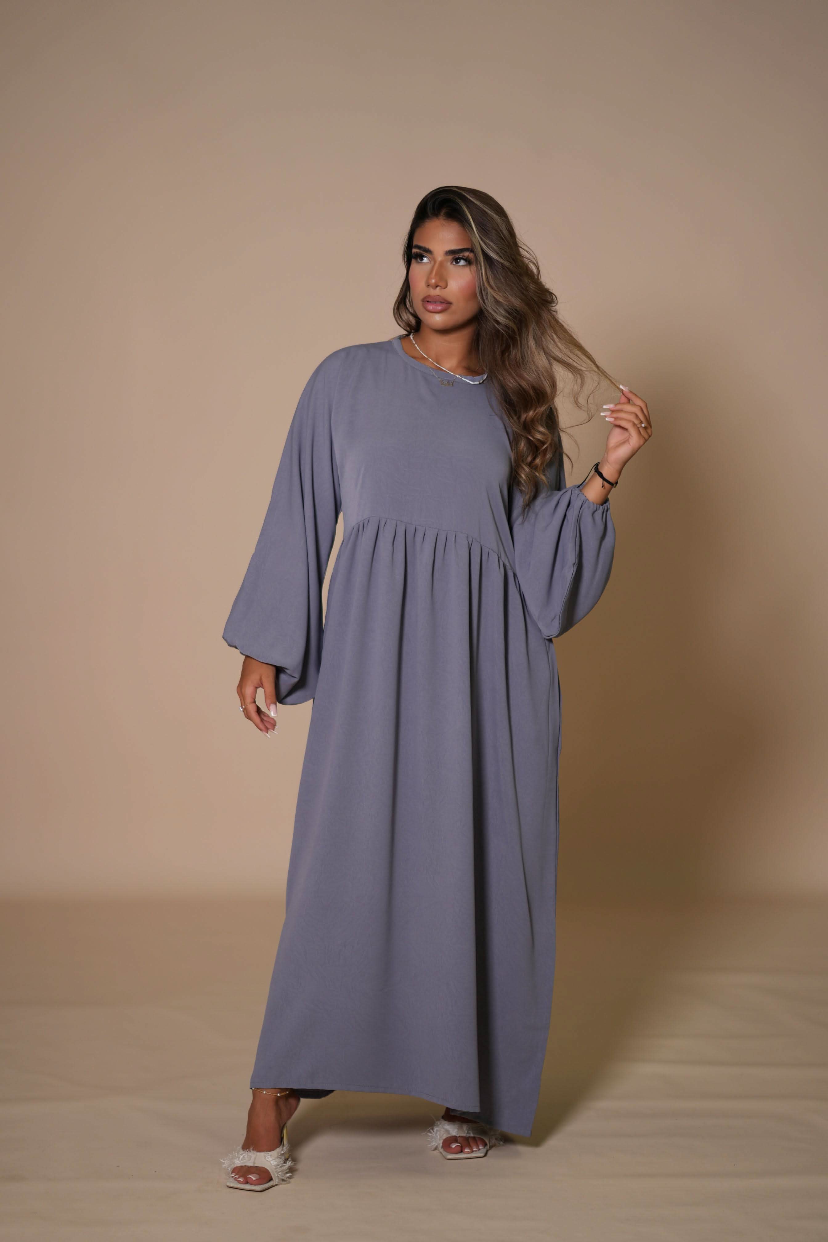 Ballon Abaya - Grey - Losyana.Shop