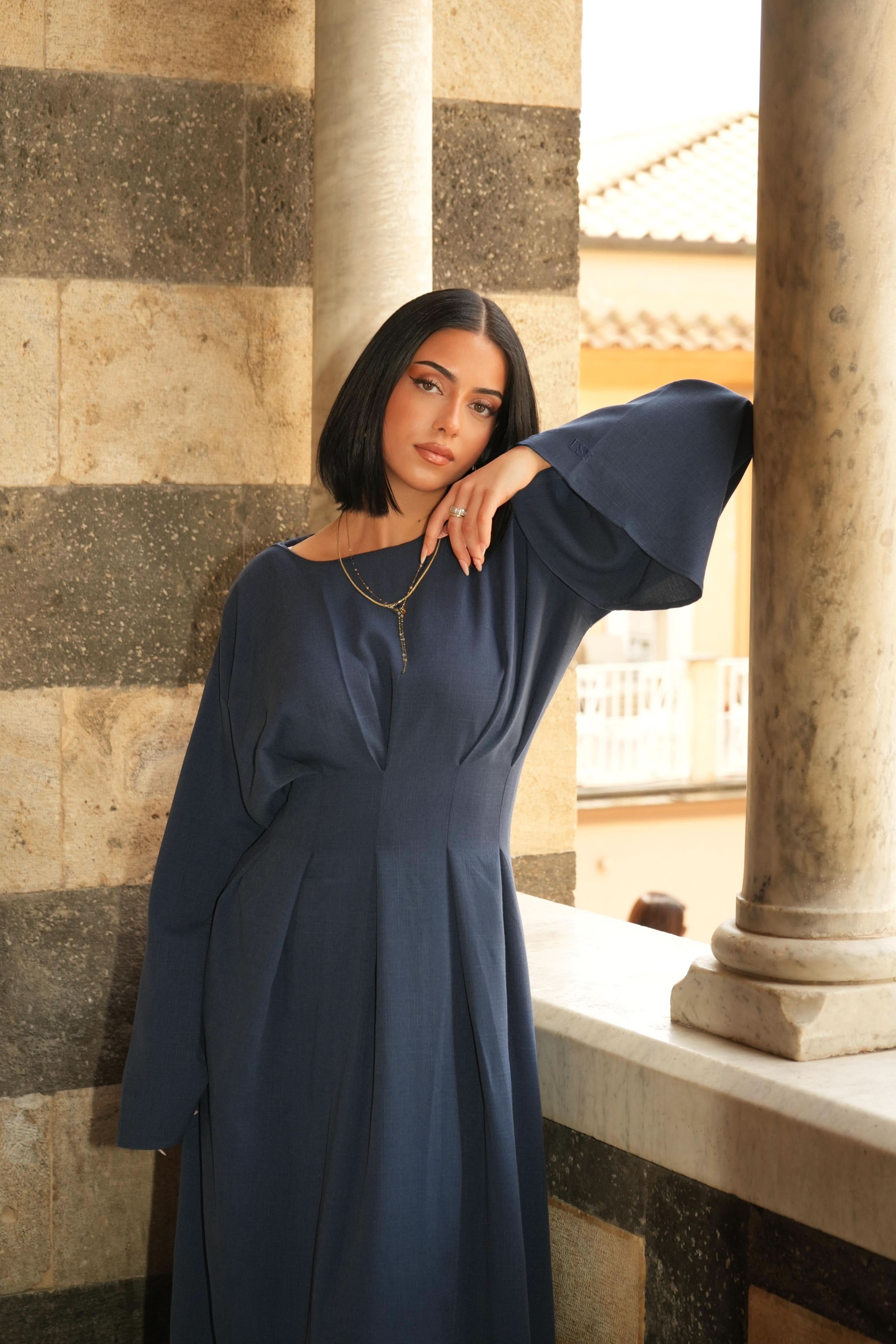 LA BALLEZA CORSET DRESS - NAVY - Losyana.Shop