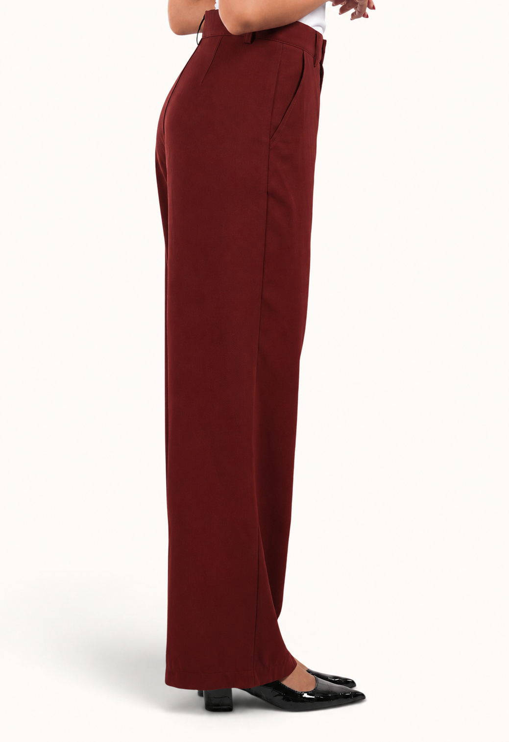 the noble pants - burgundy