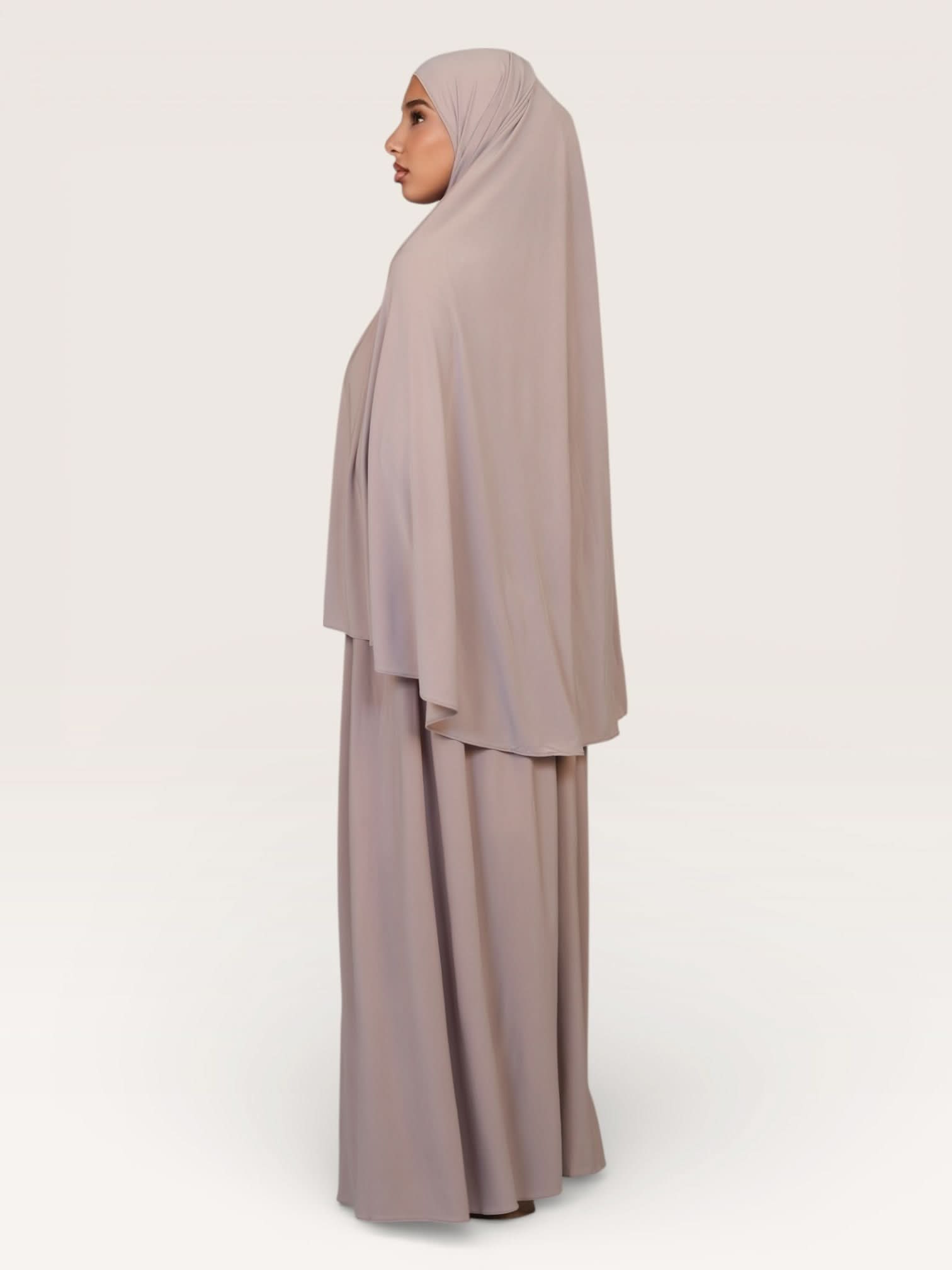 premium khimar set - costa cream - Losyana.Shop