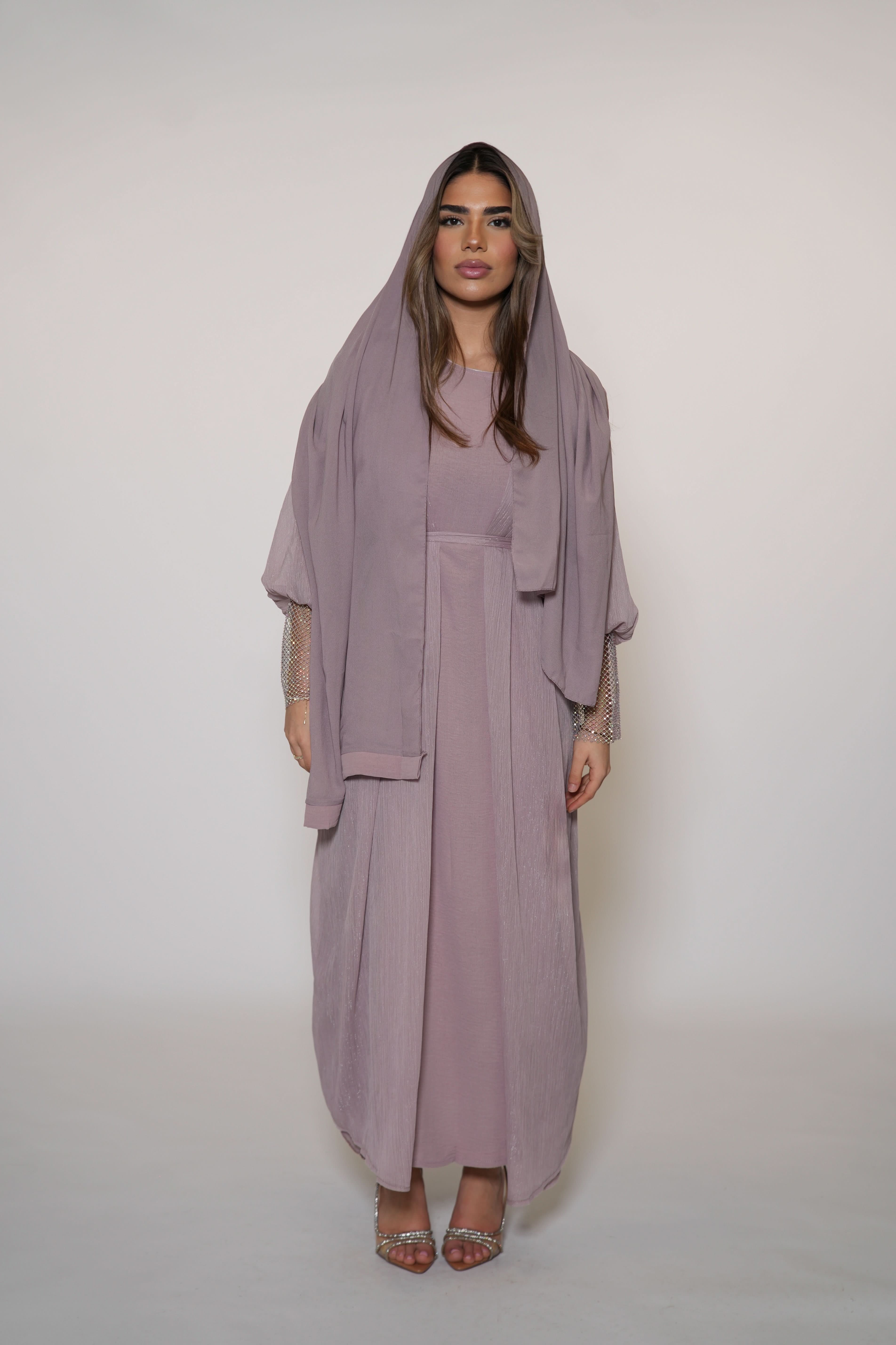 Shimmer Abaya - rose - Losyana.Shop