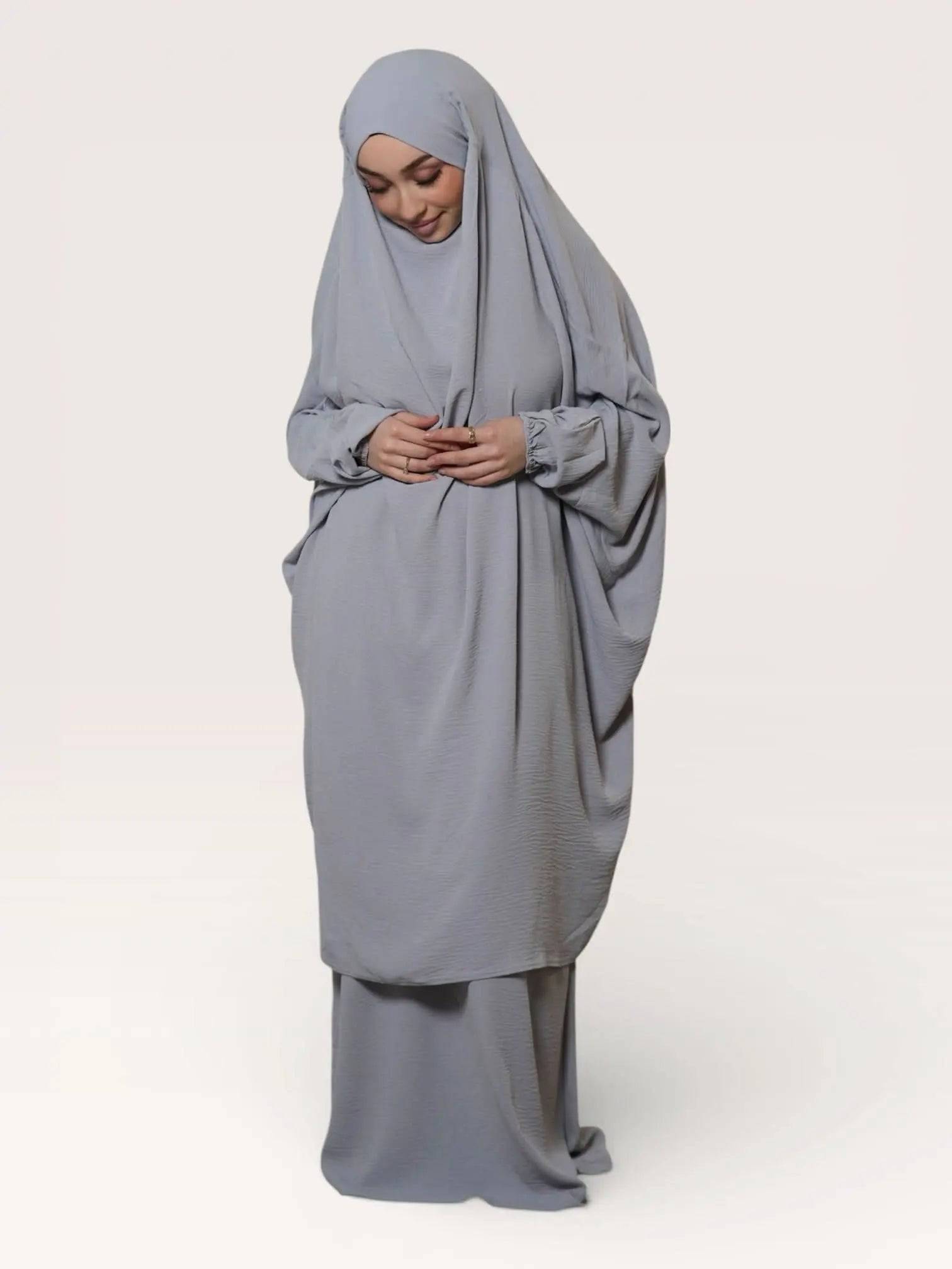 Jazz Jilbab - light grey - Losyana.Shop