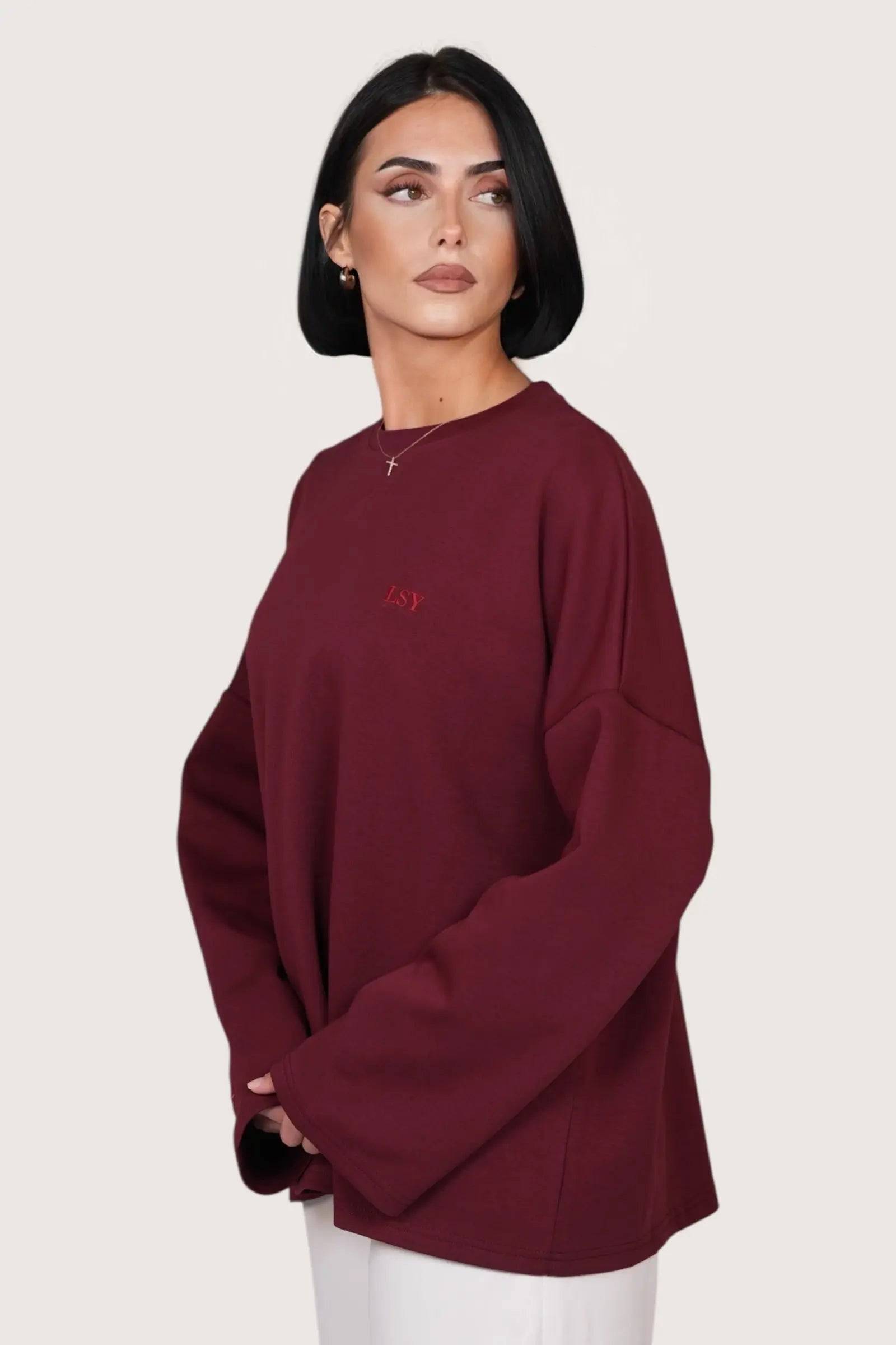 LSY longsleeve - bordeaux - Losyana.Shop