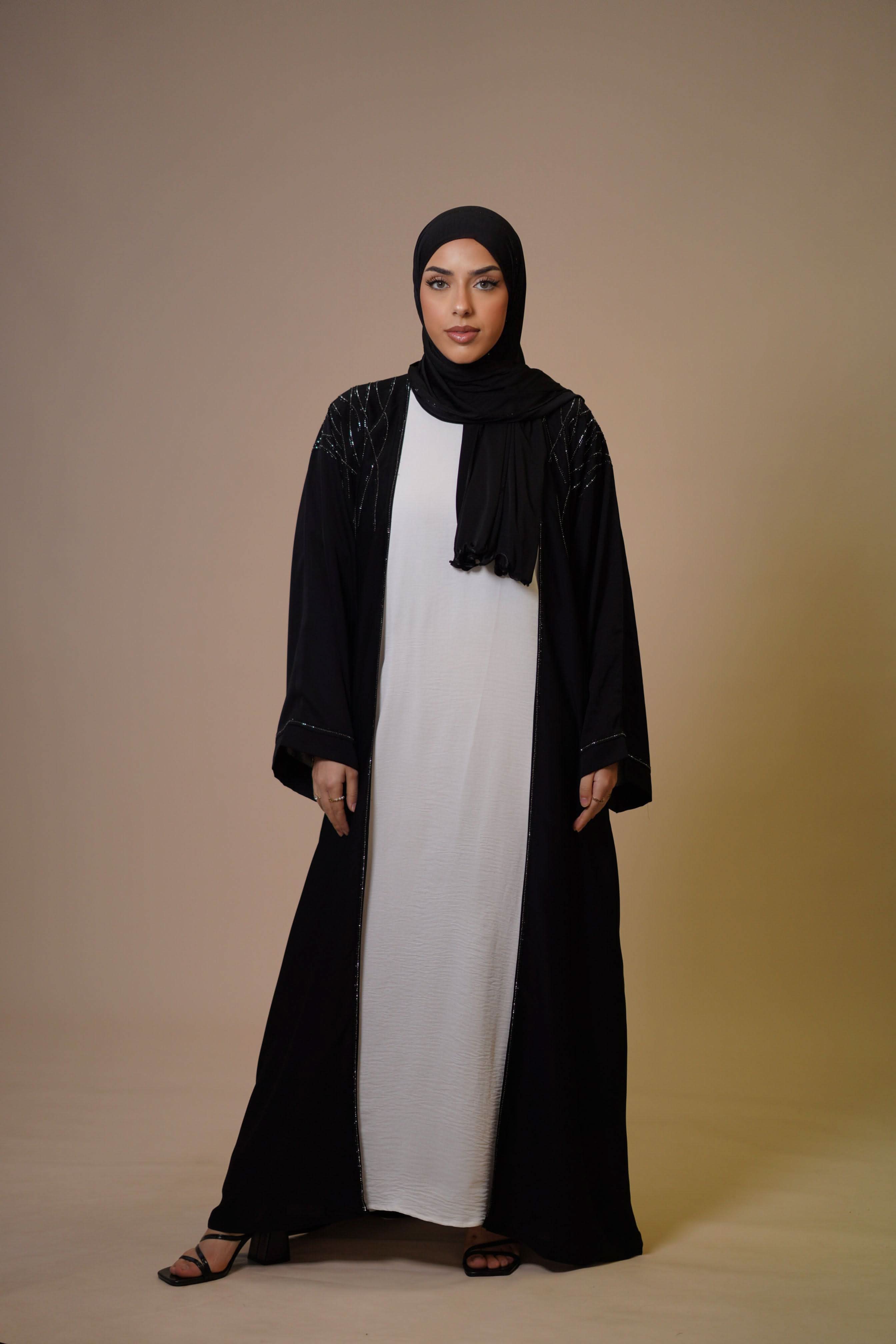 Outlet Emirate abaya - black - Losyana.Shop
