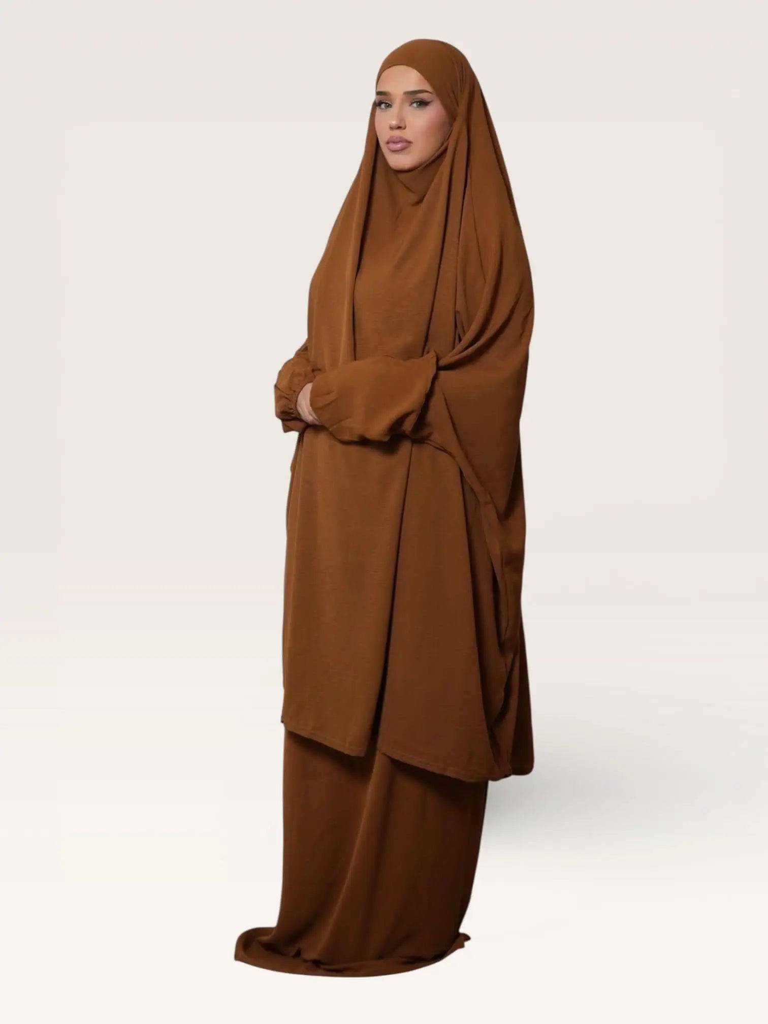 jazz jilbab - bronze - Losyana.Shop