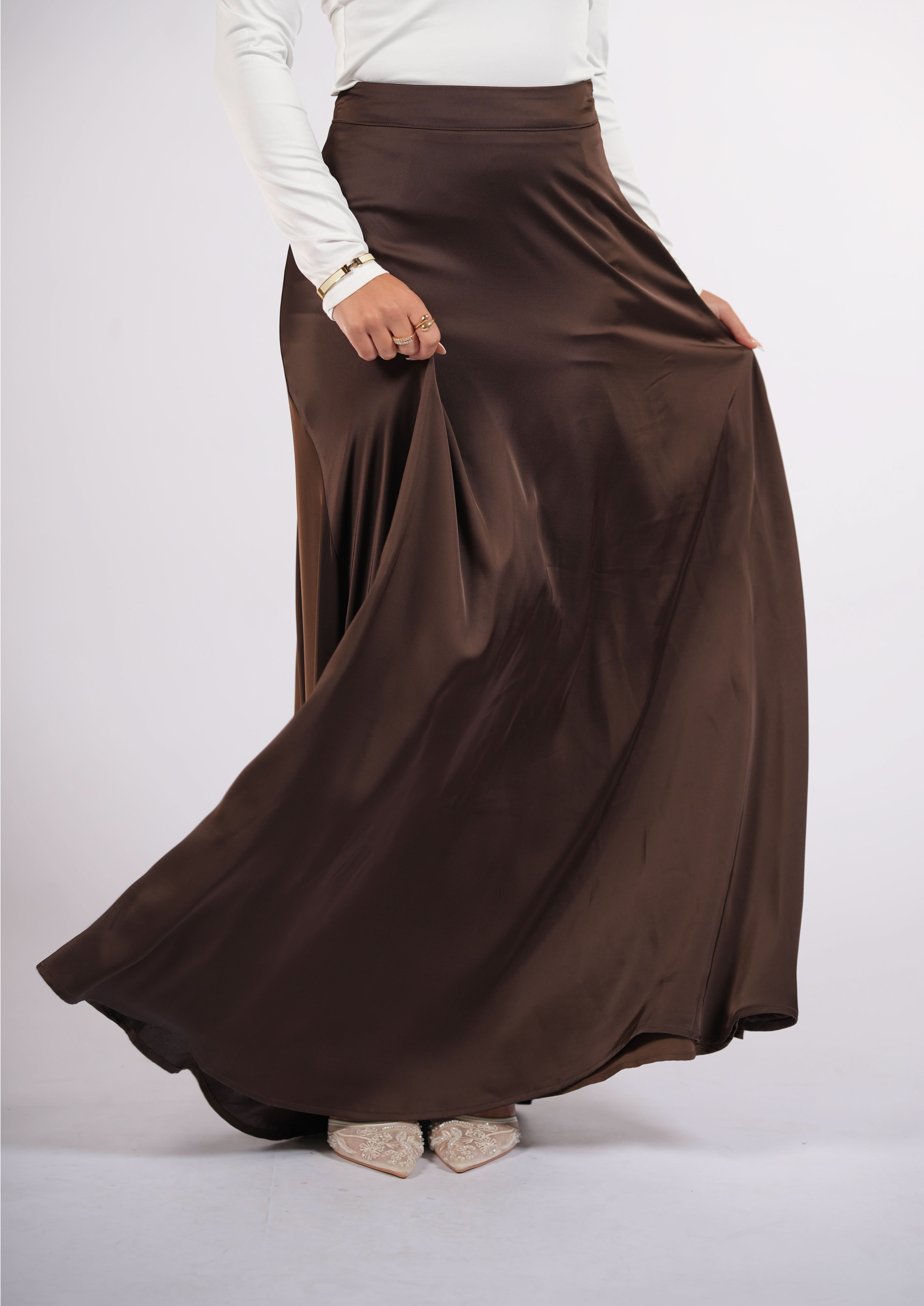 satin poésie - espresso - Losyana.Shop