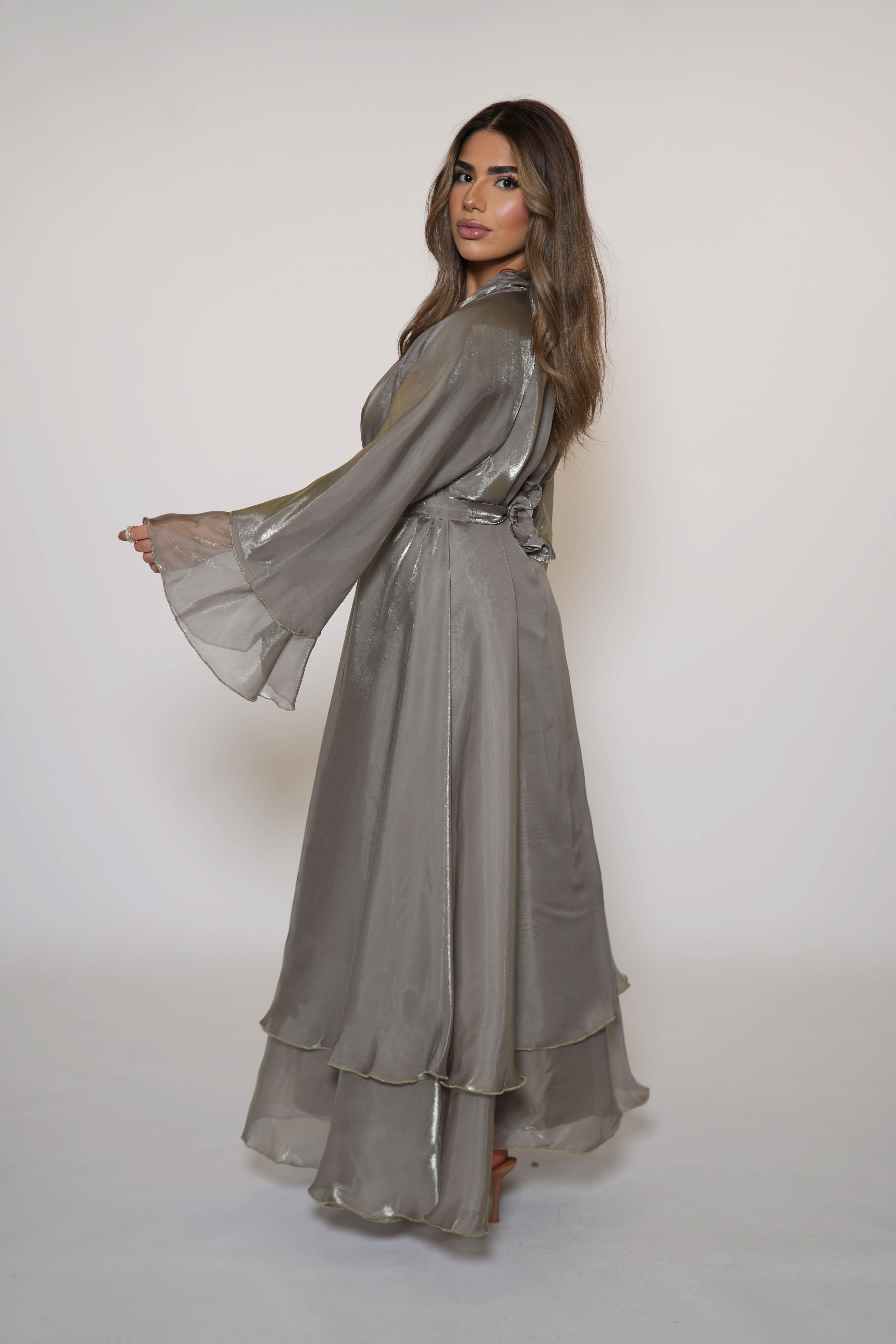 Flower Abaya - olive - Losyana.Shop