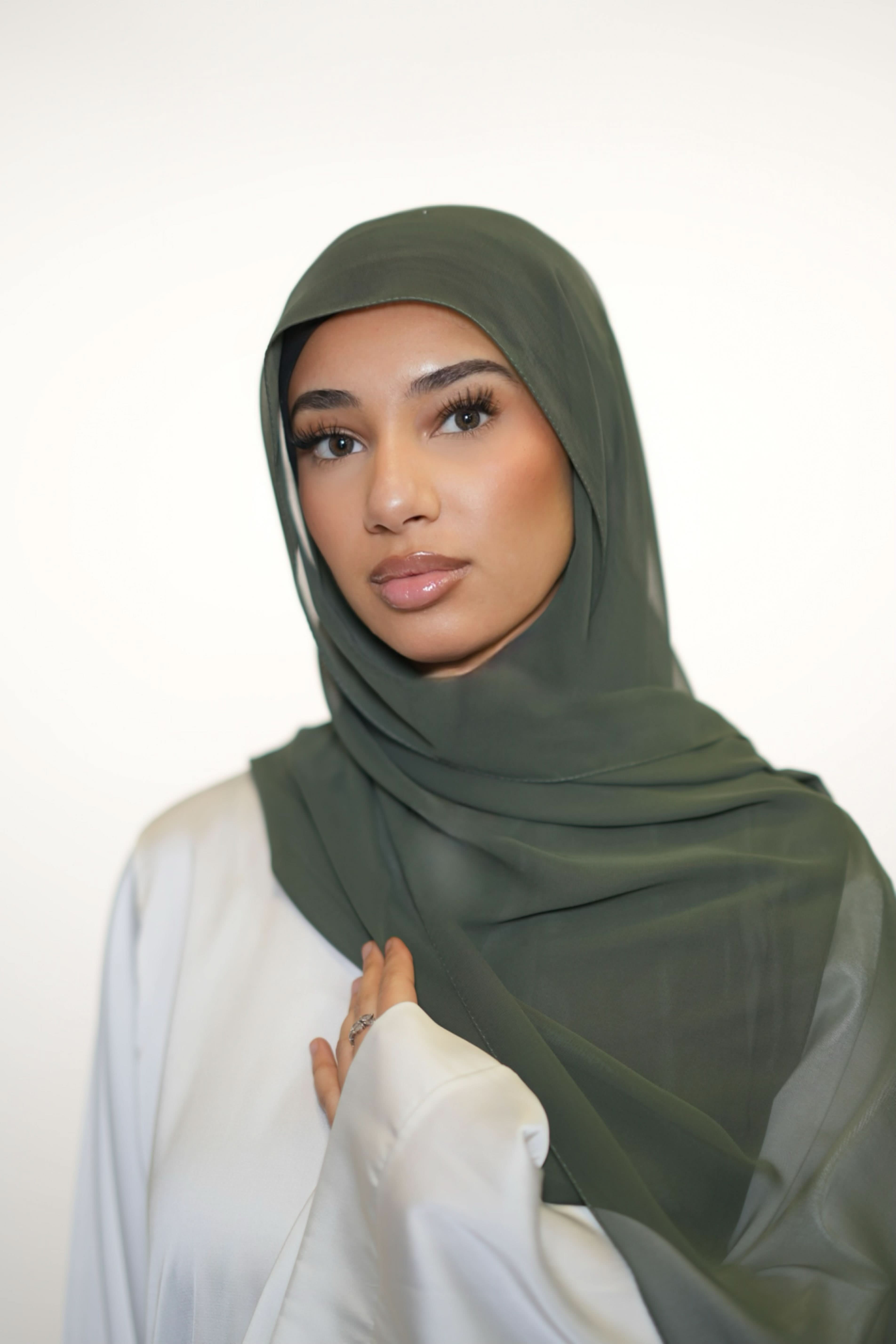 Chiffon - army green - Losyana.Shop
