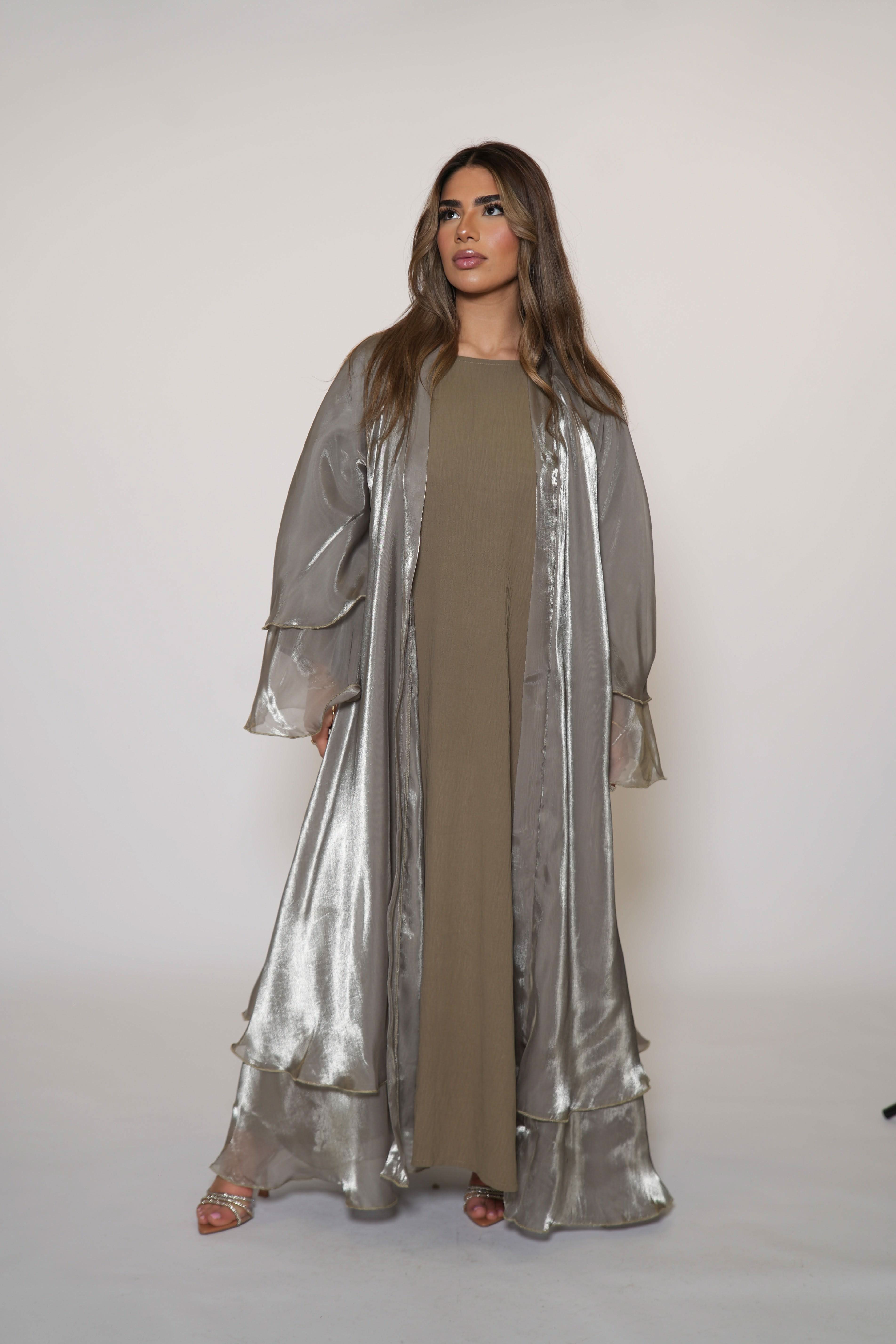 Flower Abaya - olive - Losyana.Shop