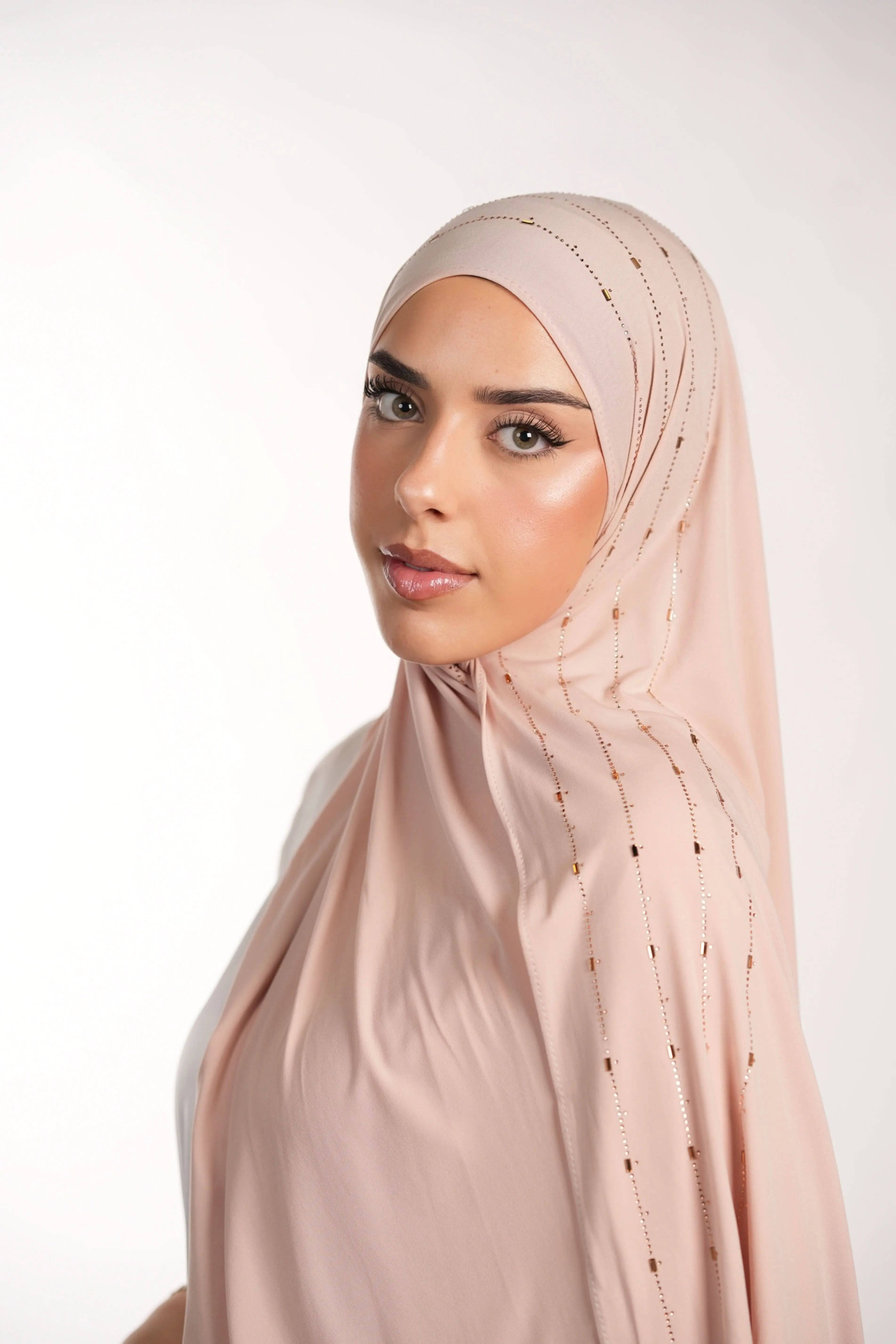Premium Jersey Strass - light rose - Losyana.Shop