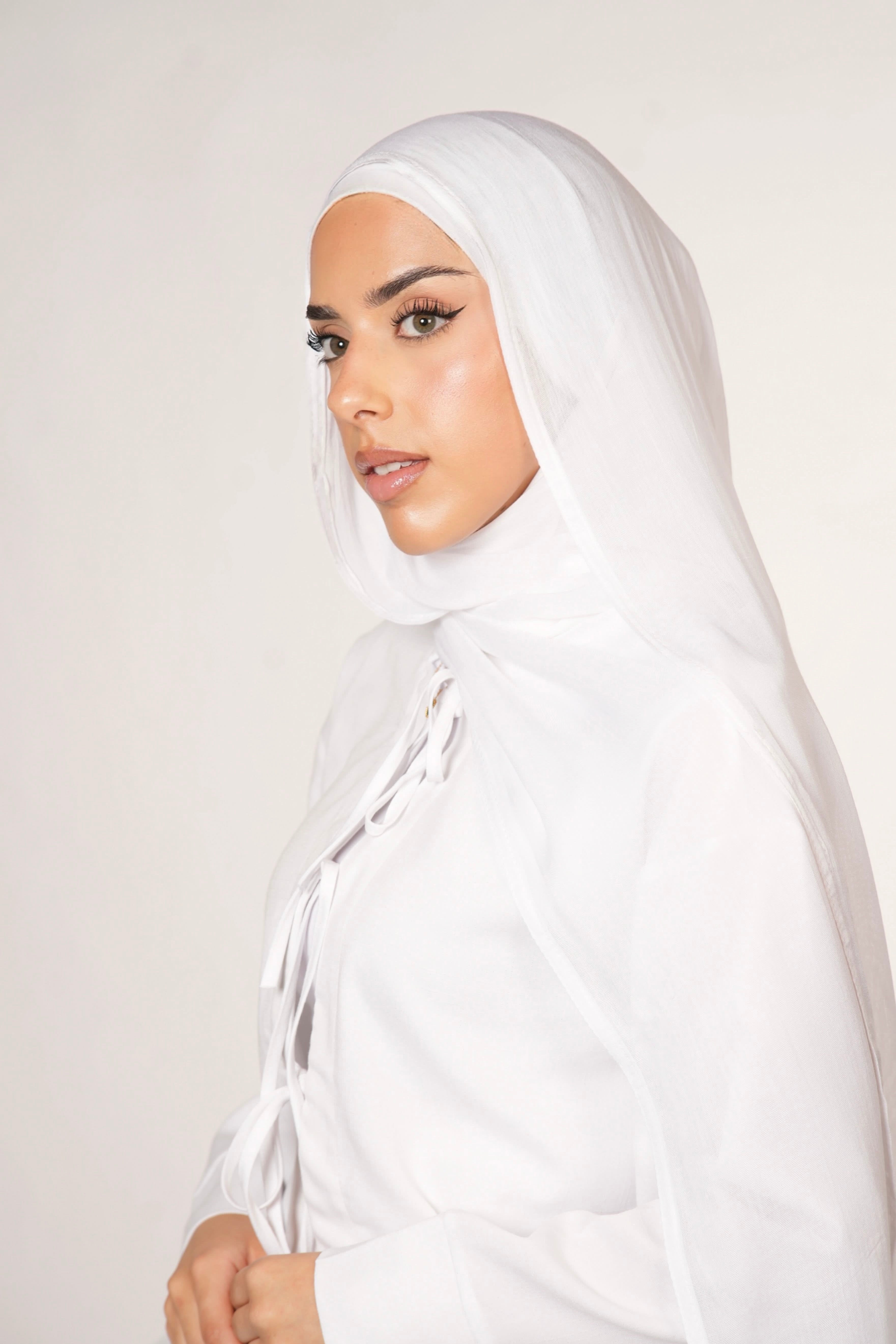 Lightweight Modal Hijab - White