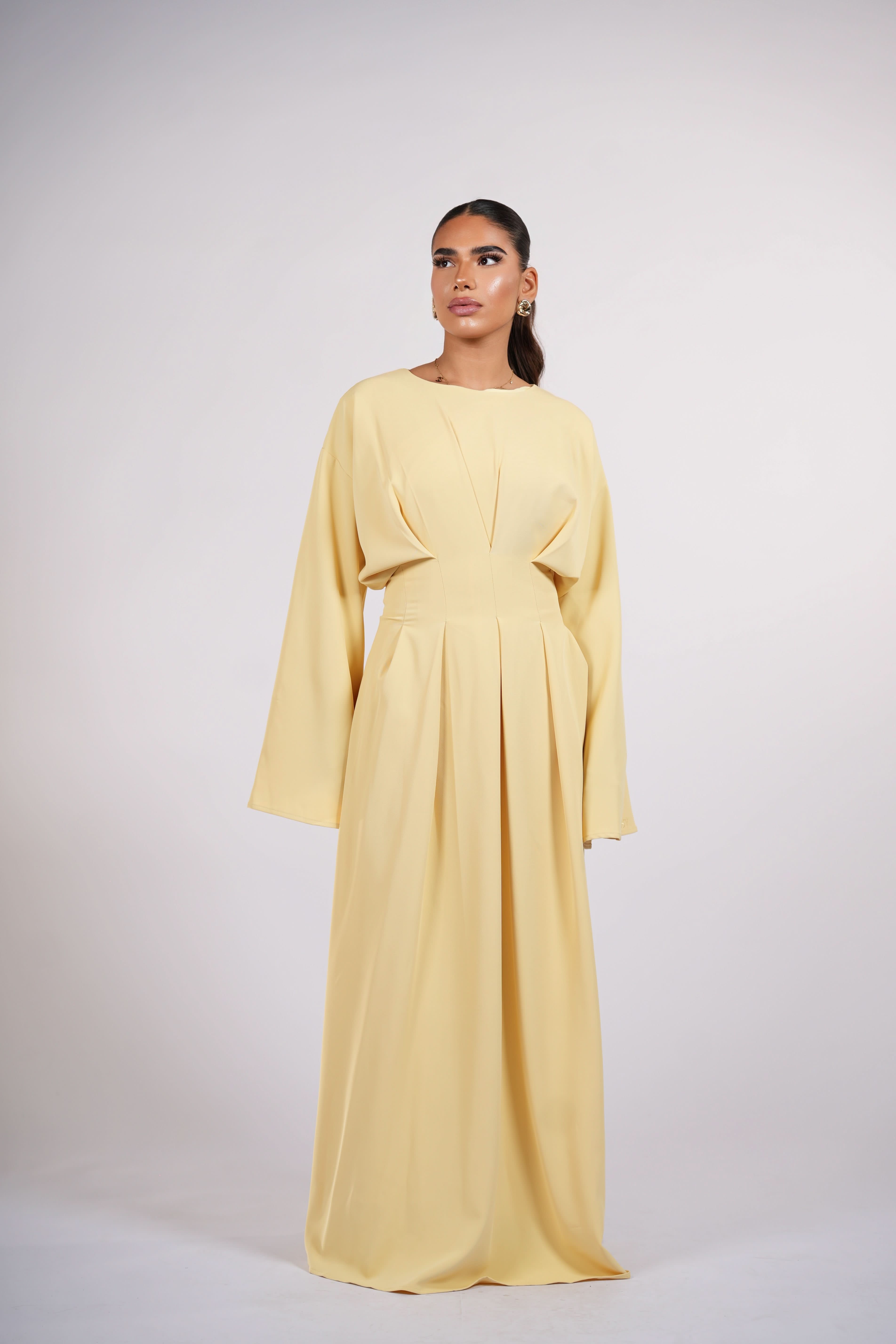 the corset dress - butter yellow - Losyana.Shop