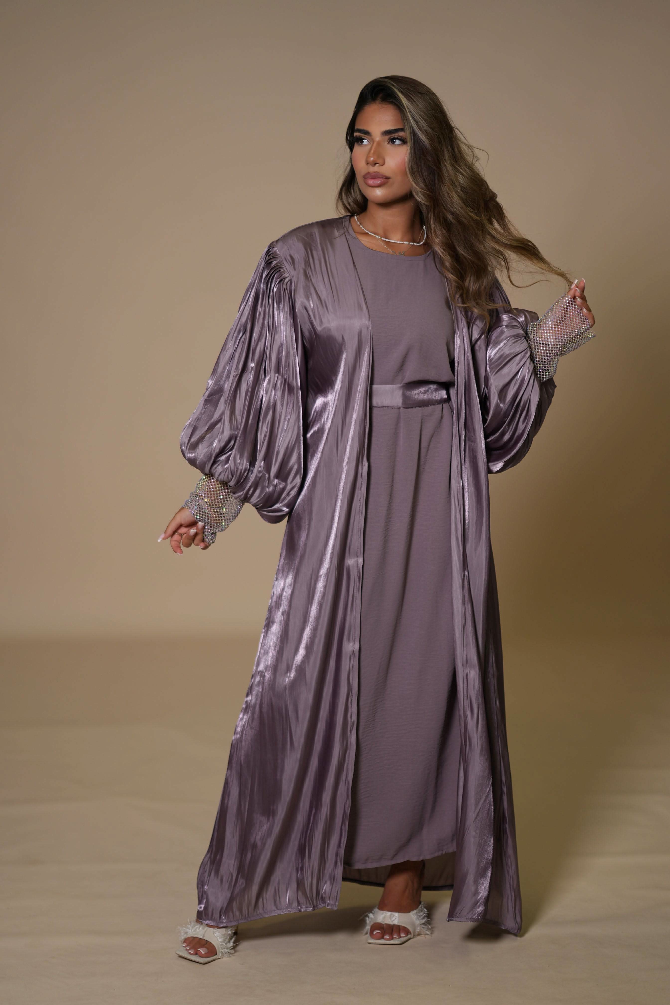 Dubai Abaya - dark lavendel - Losyana.Shop
