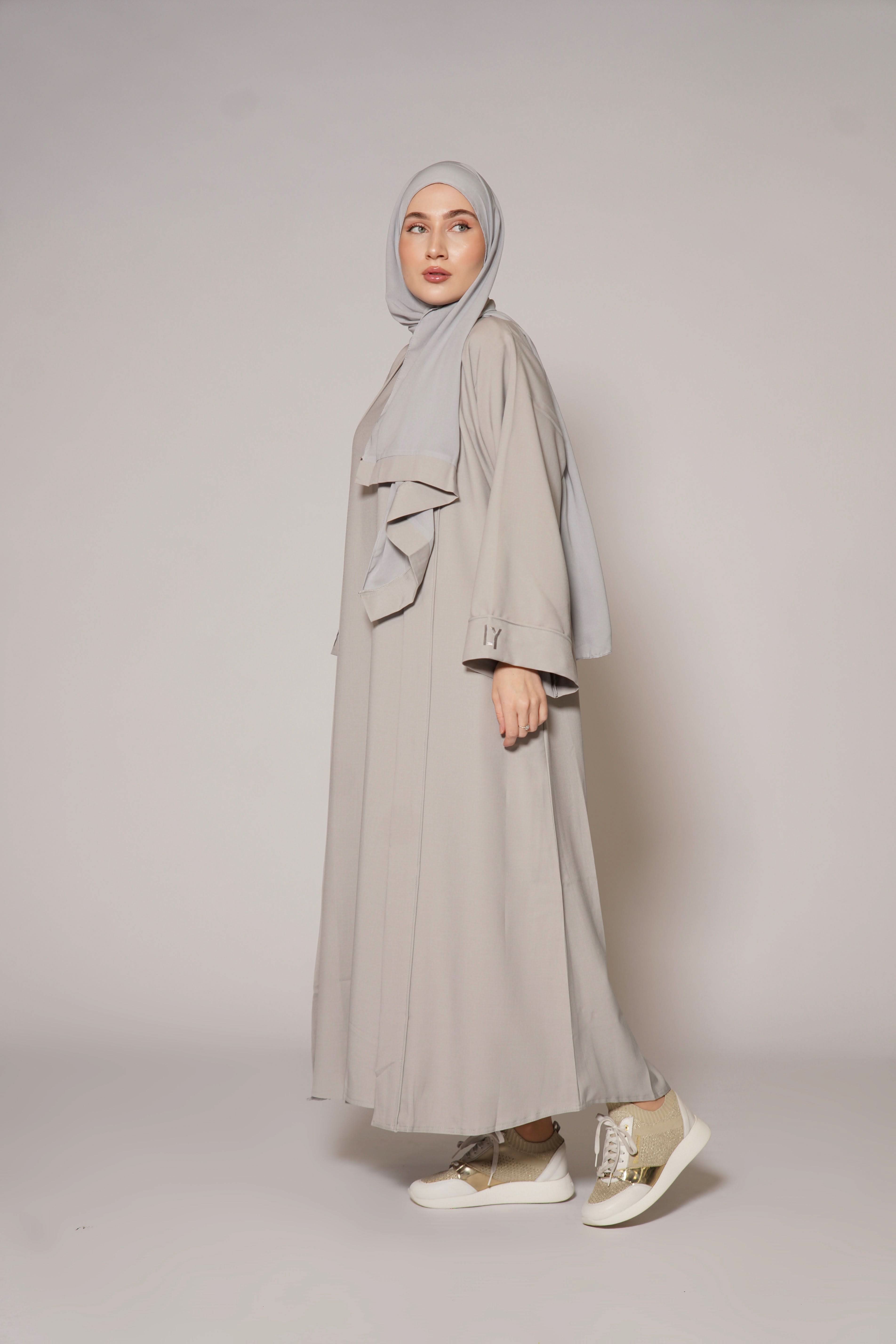 LY Linen Set - light grey - Losyana.Shop