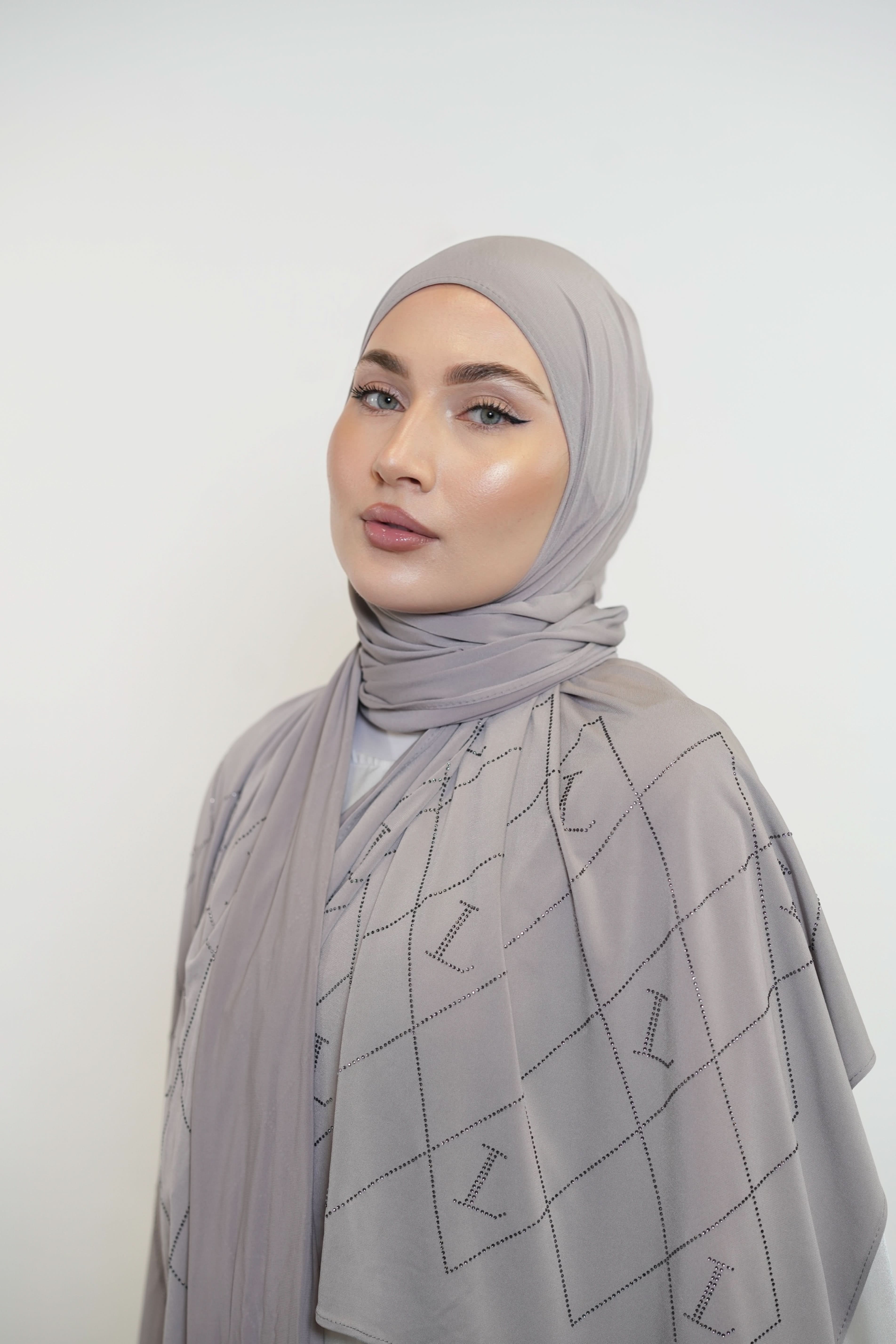 Premium Jersey Strass “L” - grey - Losyana.Shop