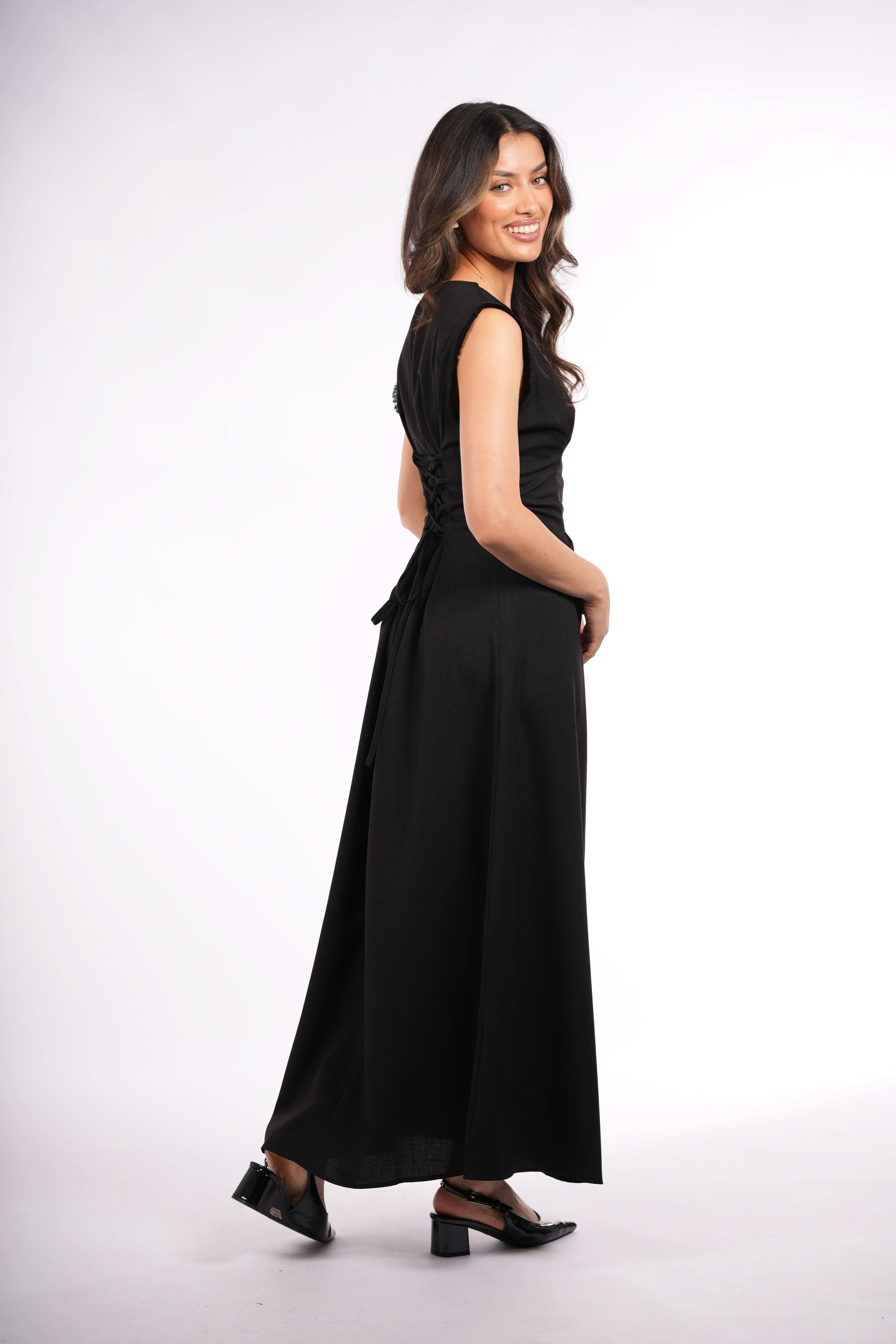 vienna corset & kimono - black - Losyana.Shop