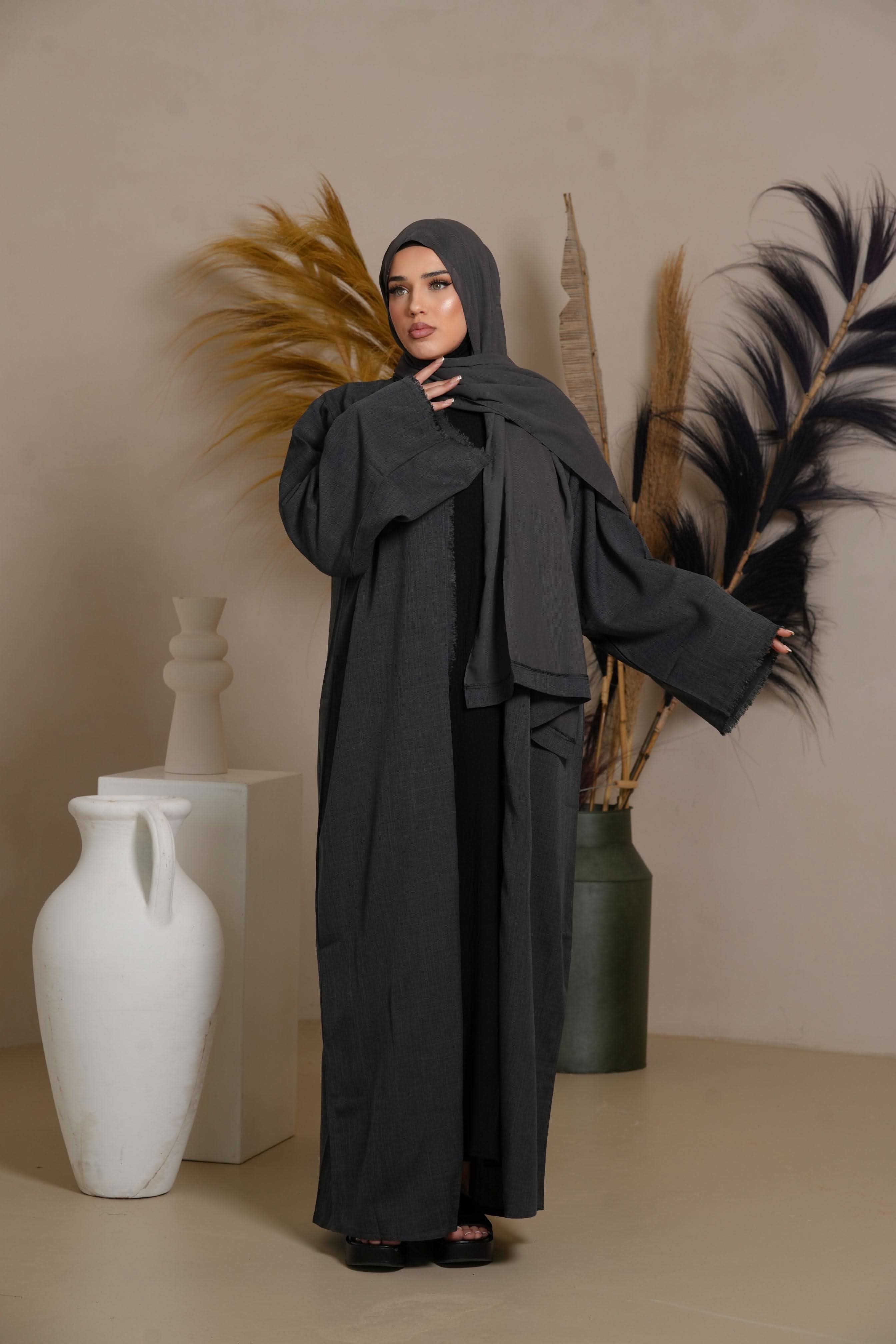 Linen set - Dark Grey - Losyana.Shop