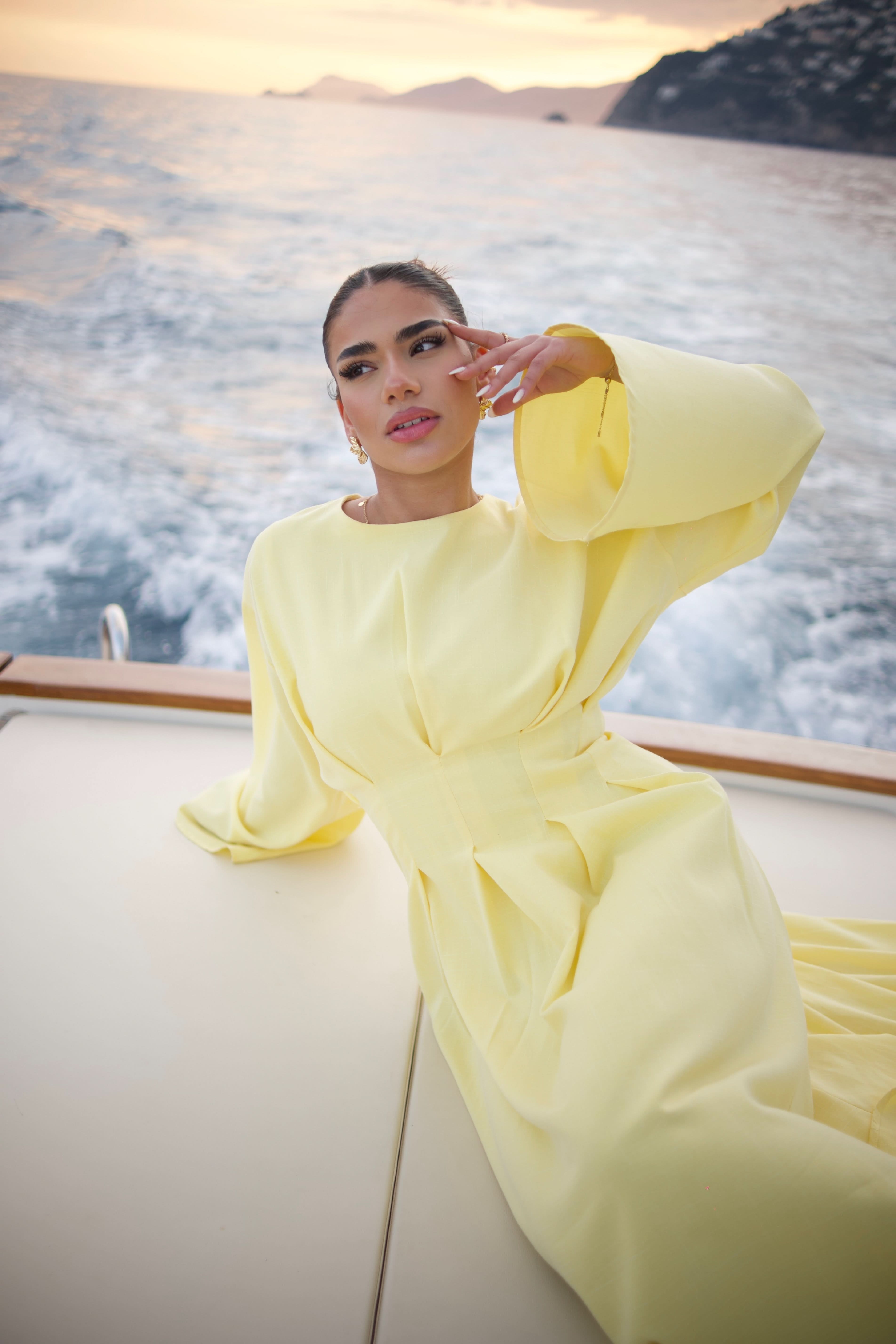 LA BALLEZA CORSET DRESS - LEMON - Losyana.Shop