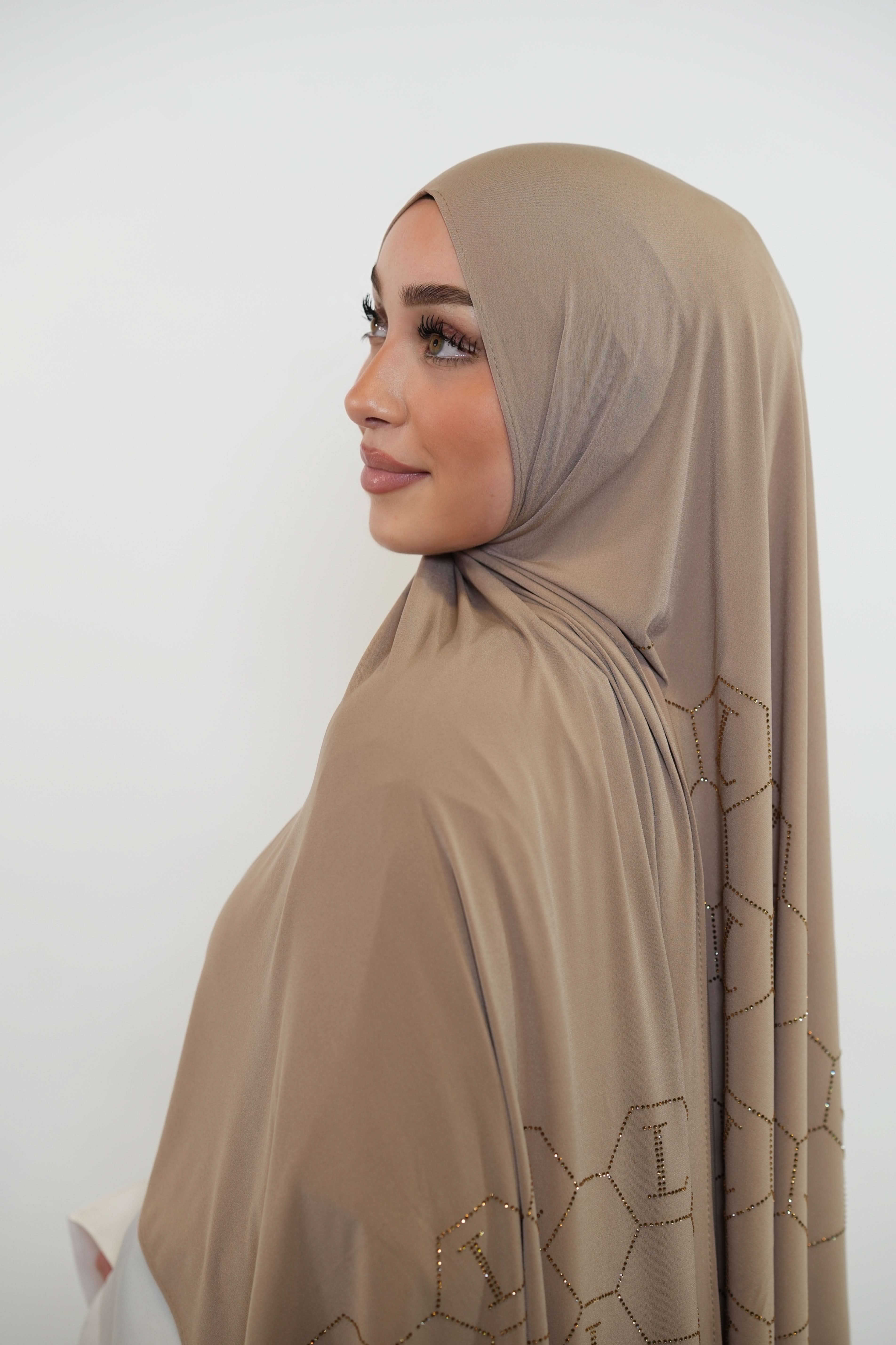 Premium Jersey Strass “L” - sand - Losyana.Shop