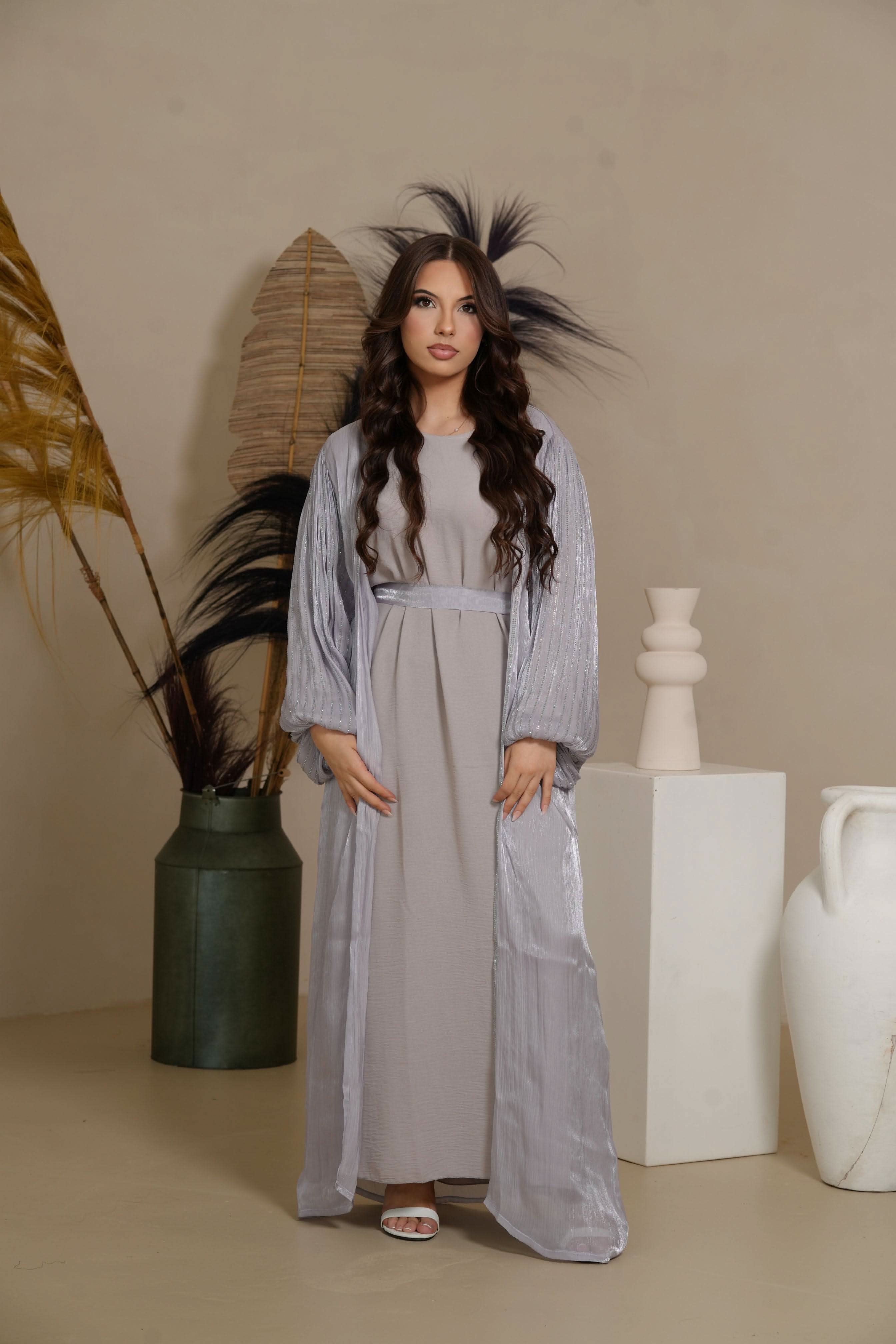 DXB Luxus Abaya - Lavendel - Losyana.Shop