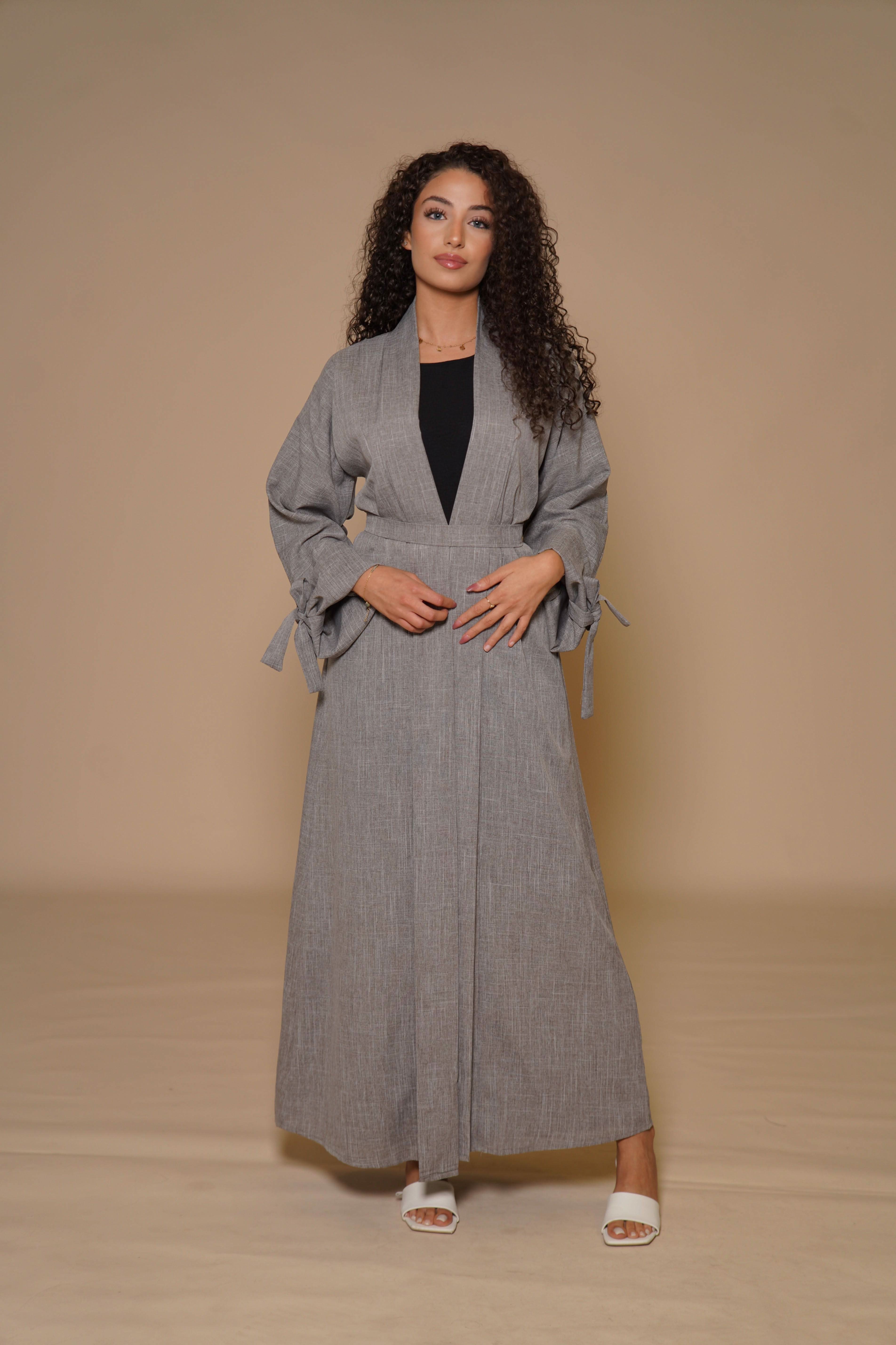 Linen Set - dark grey - Losyana.Shop